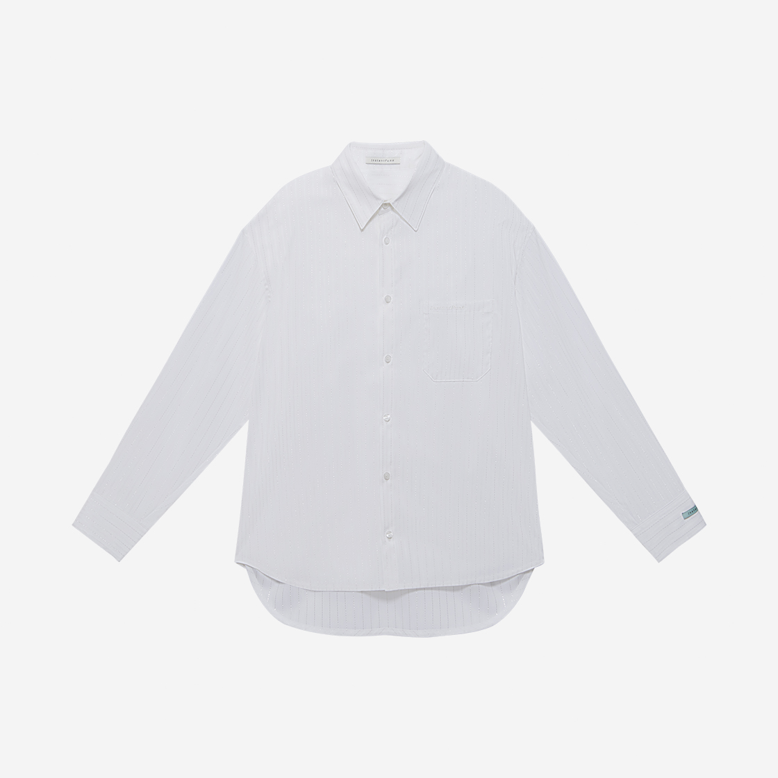 인스턴트펑크 우먼 니들워크 베이직 스트라이프 셔츠 화이트