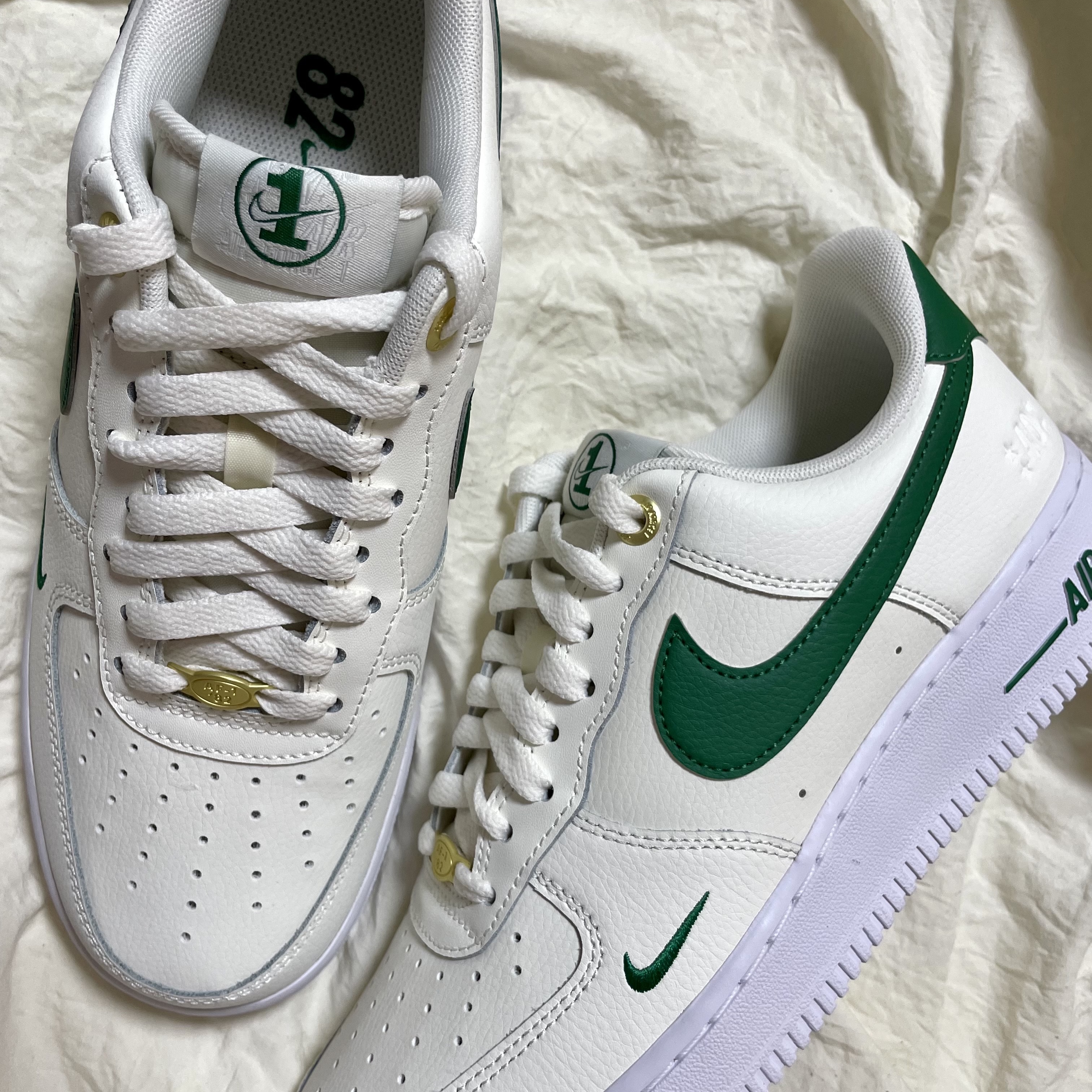 Nike Air Force 1 '07 LV8 40th Anniversary Join Forces Sail Malachite 착용 스타일