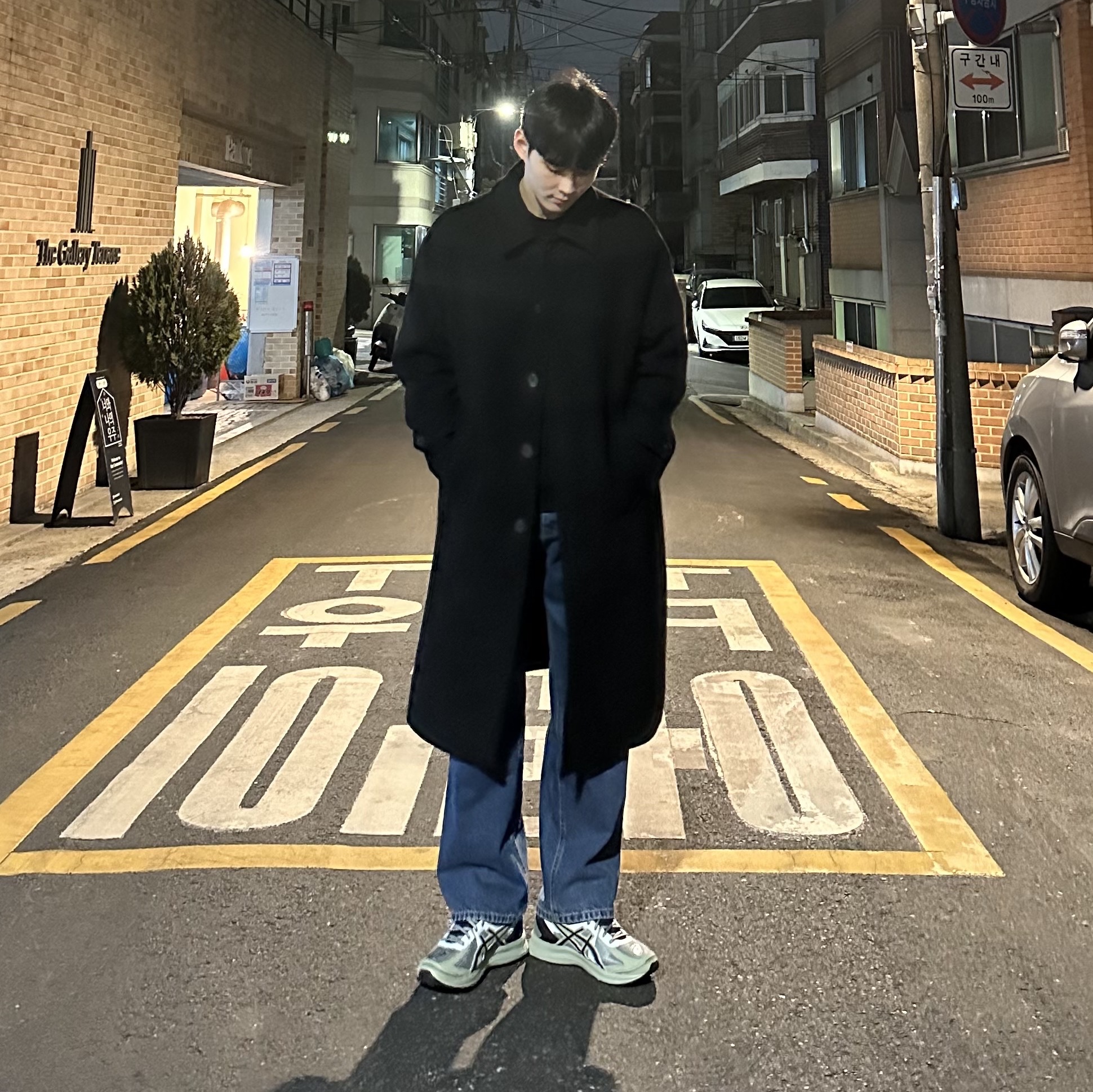 Asics Jog 100 S Sheet Rock - 2E Wide 착용 스타일