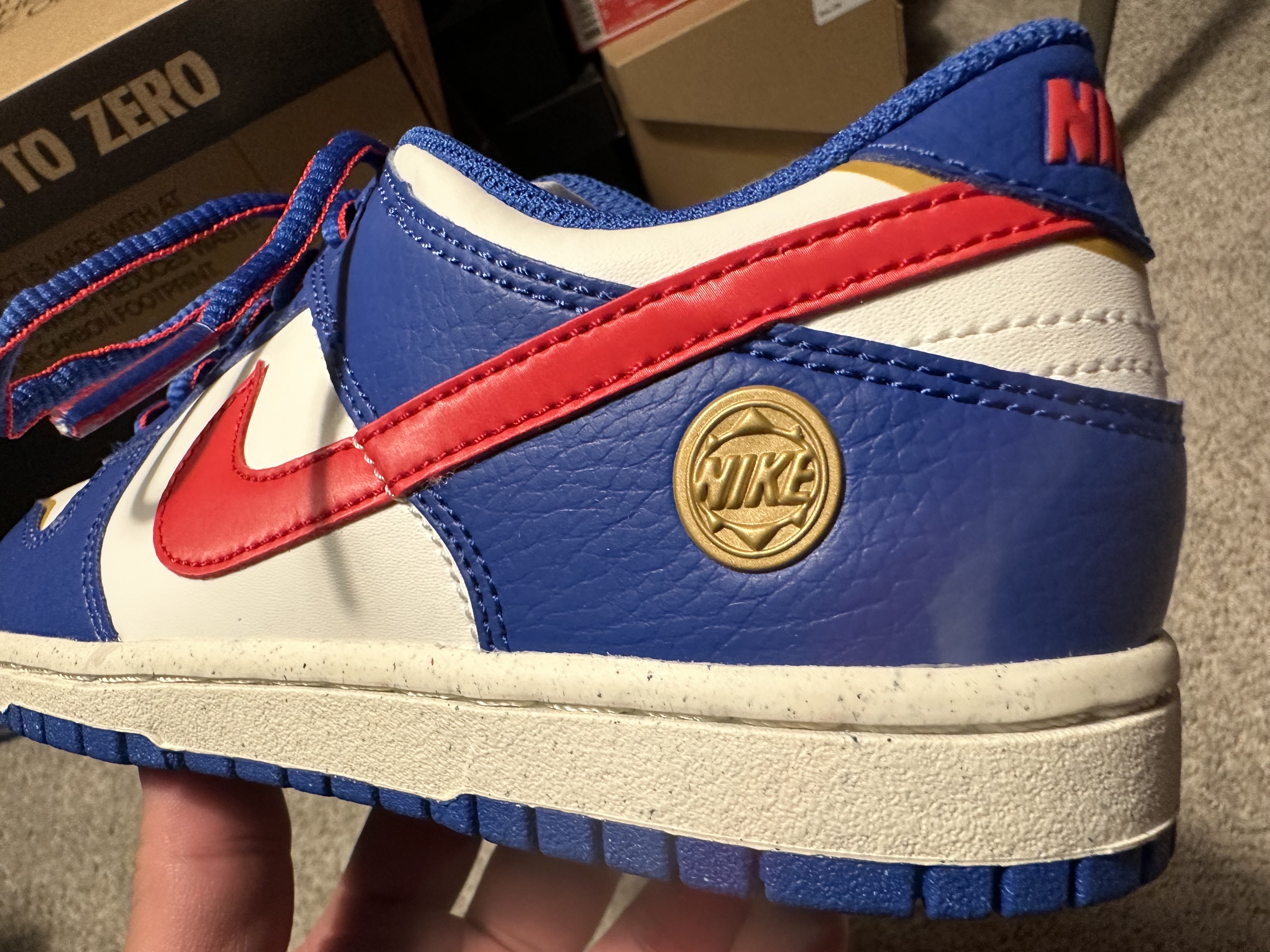 (PS) Nike Dunk Low Game Royal University Red 착용 스타일 - 4