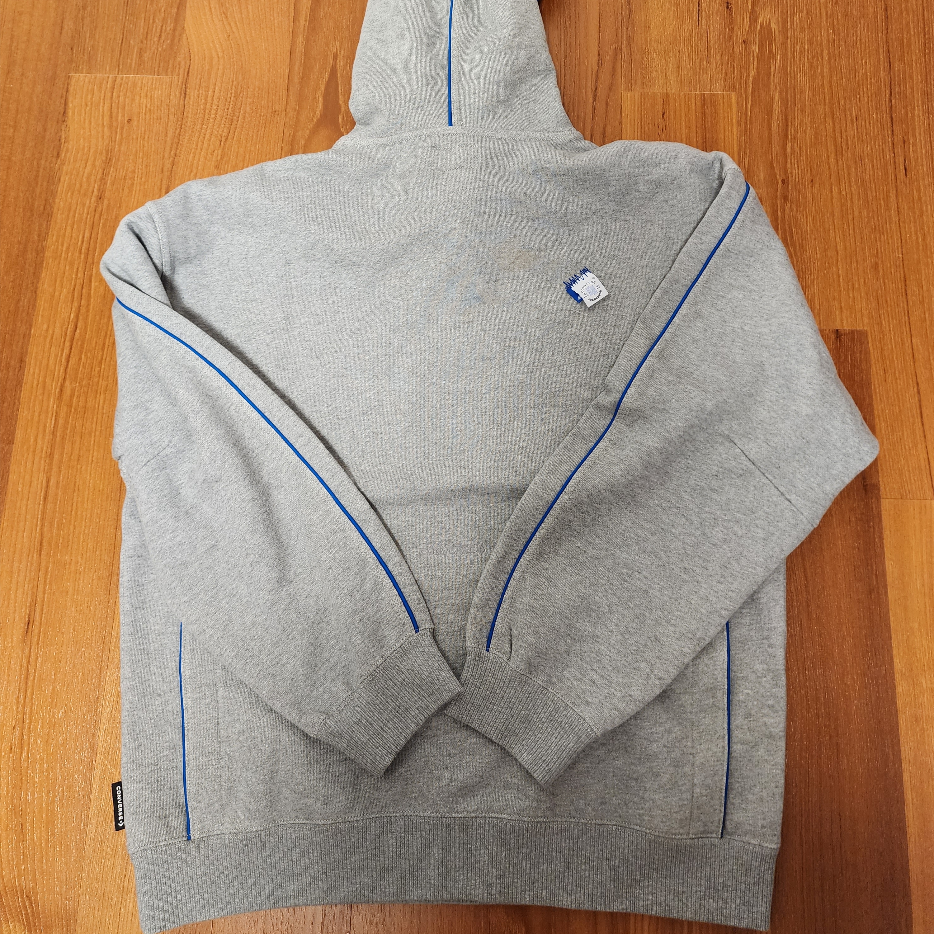 Converse x Ader Error Shapes Pullover Hoodie Vintage Grey Heather 착용 스타일 - 2