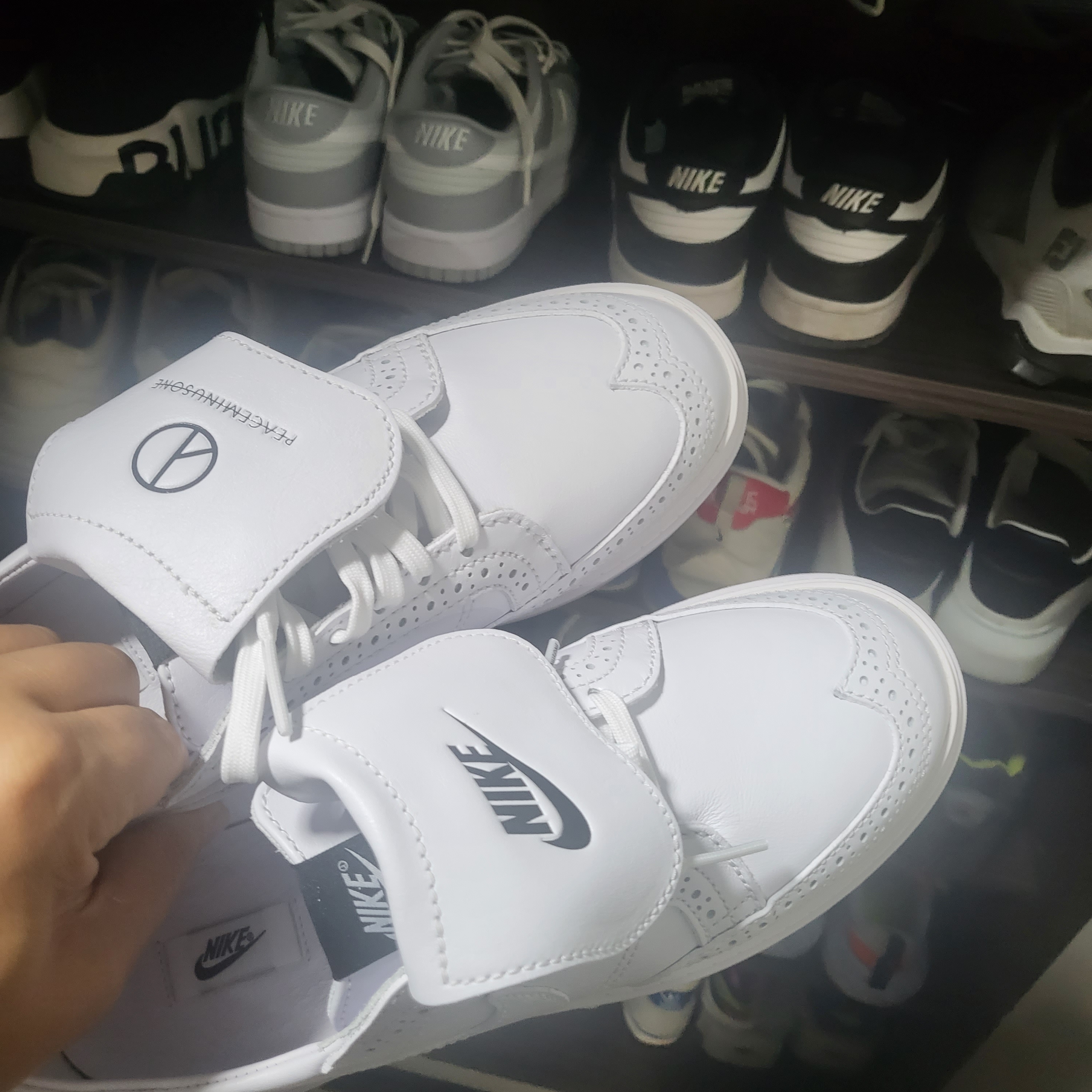 Nike x Peaceminusone Kwondo1 White 착용 스타일