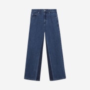 Instantfunk Women Inside Wide Denim Leg Jeans Blue
