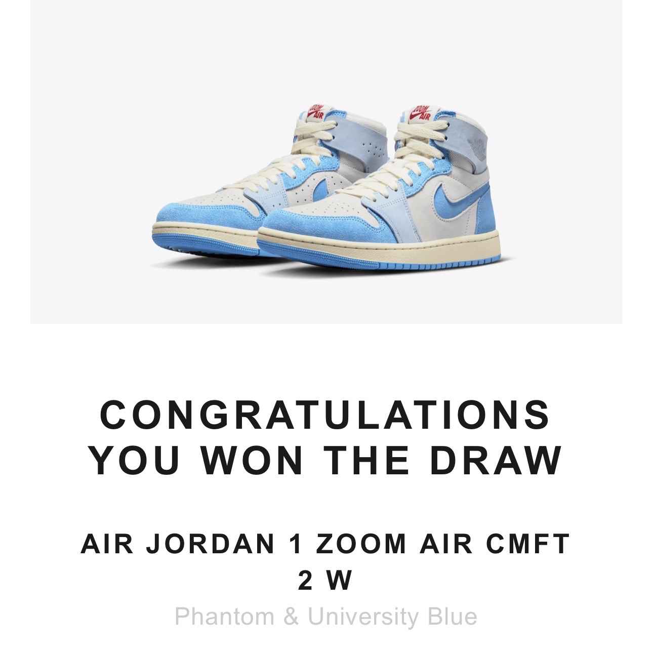 (W) Jordan 1 Zoom Air CMFT 2 Phantom University Blue 착용 스타일