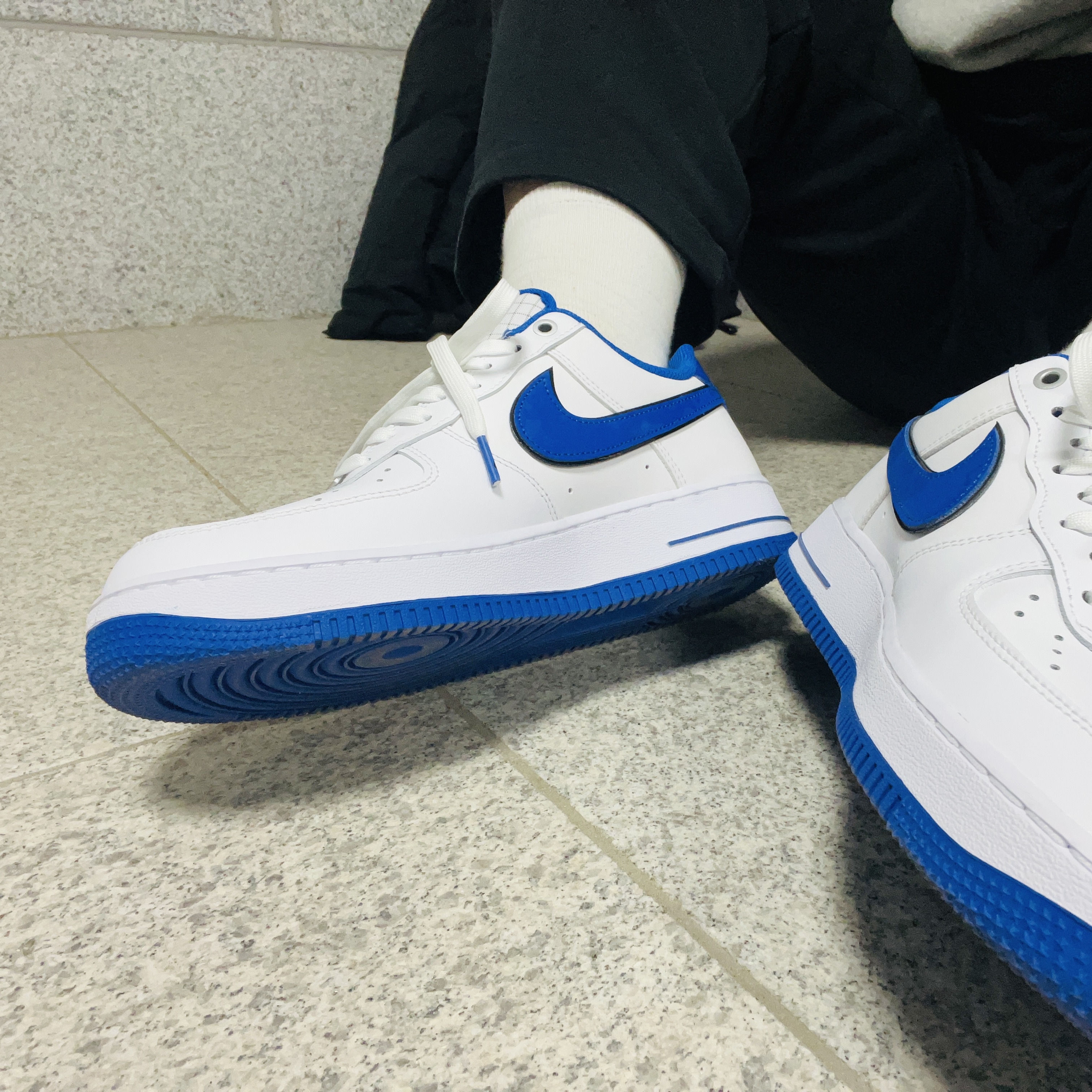 IAB Studio Hoodie Gray - 21SS, Nike Air Force 1 '07 LV8 White Game Royal 착용 스타일 - 3
