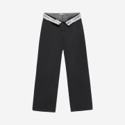 Instantfun Women Out Waist Wide Leg Jeans Black