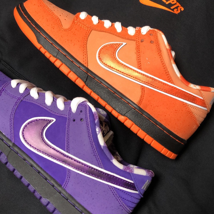 Nike x Concepts SB Fleece Hoodie Black - Asia, Nike x Concepts SB Dunk Low Orange Lobster (Regular Box) 착용 스타일