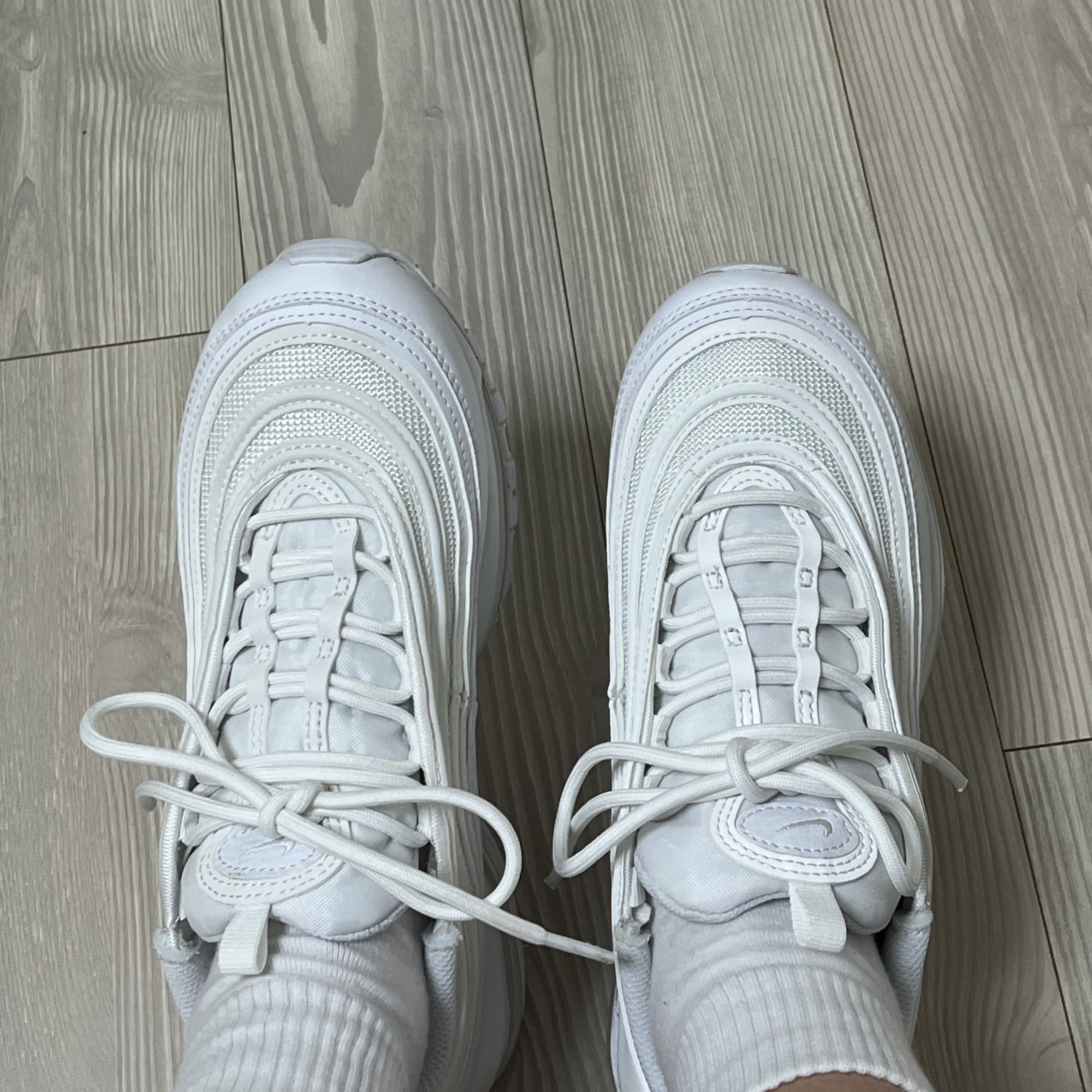 (W) Nike Air Max 97 Next Nature White 착용 스타일