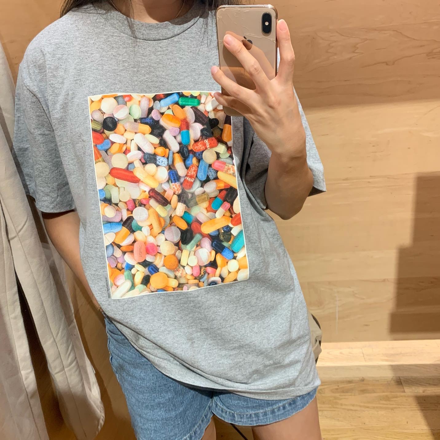 Supreme Pills T-Shirt Heather Grey - 20FW, Supreme Pills T-Shirt Black - 20FW 착용 스타일