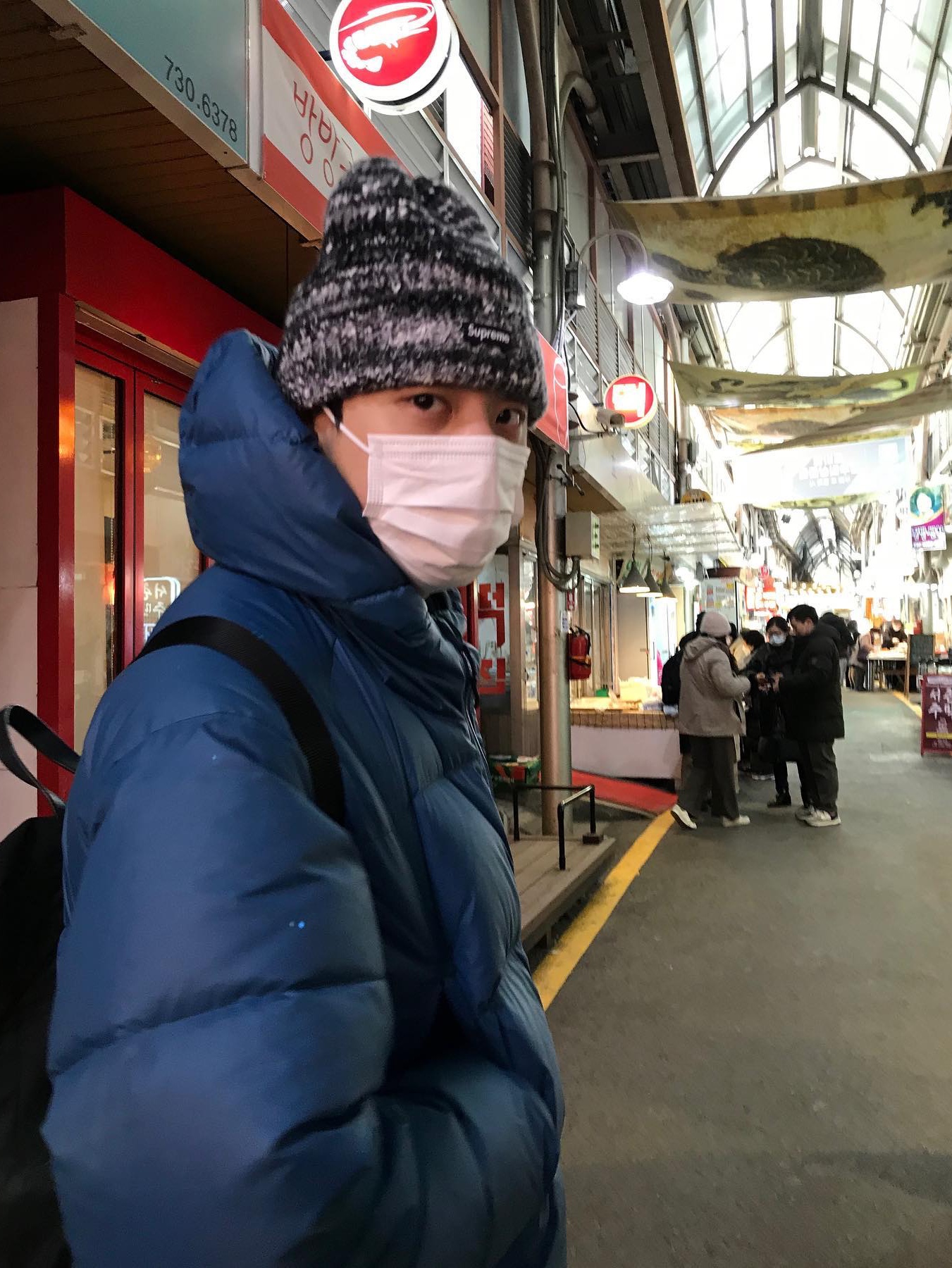 Supreme Ombre Stripe Beanie Black - 22FW, Supreme Ombre Stripe Beanie Olive - 22FW 착용 스타일