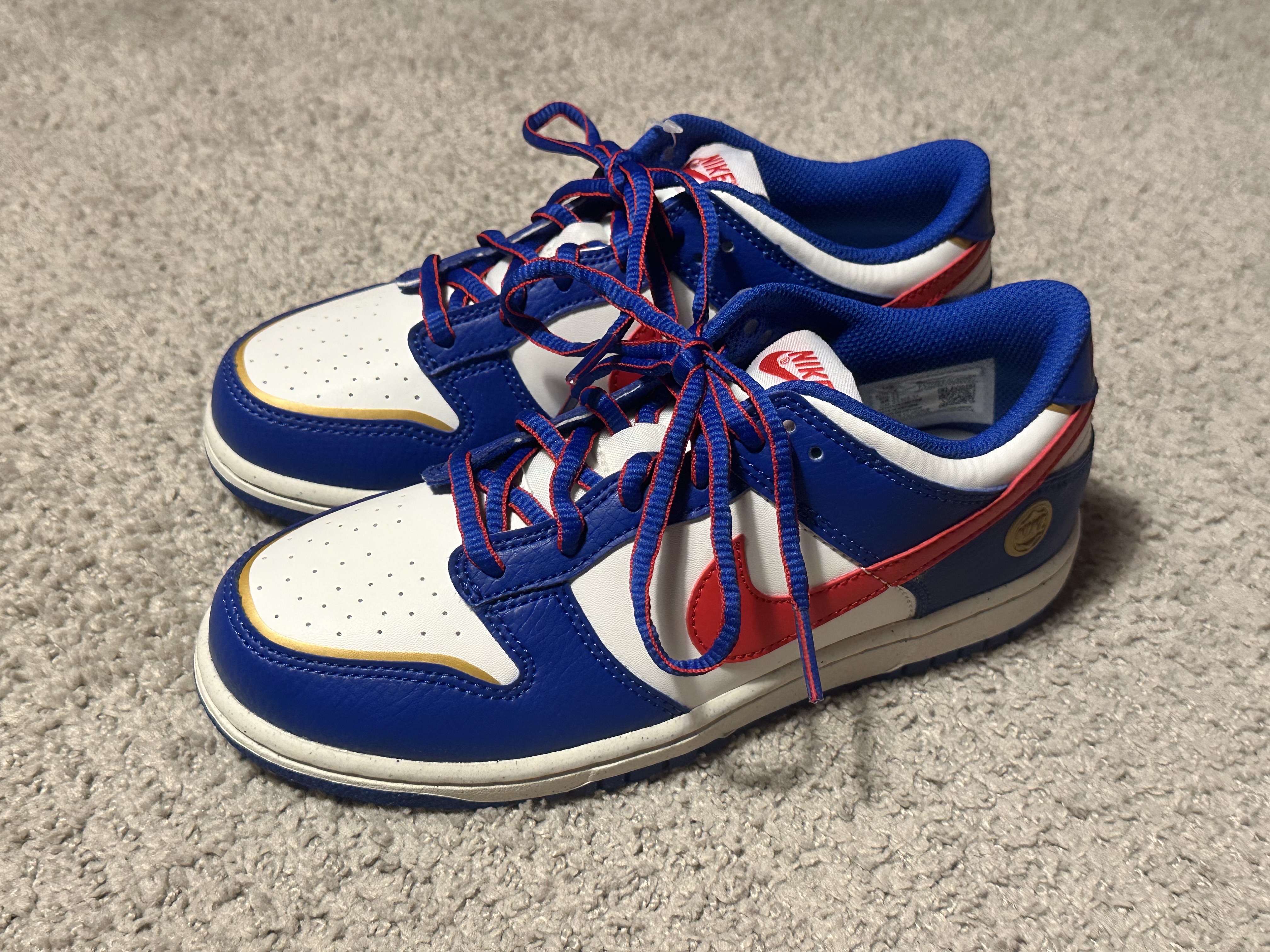 (PS) Nike Dunk Low Game Royal University Red 착용 스타일 - 1