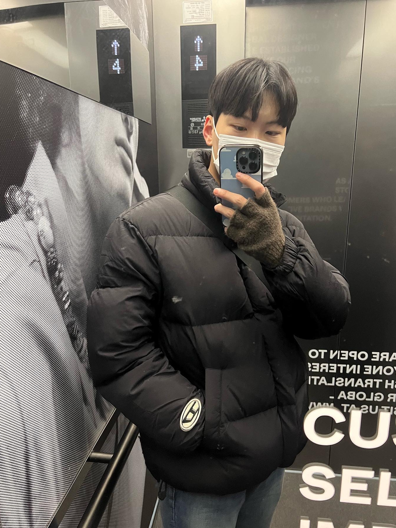 Diesel Polygiene Viraloff Puffer Jacket Black 착용 스타일