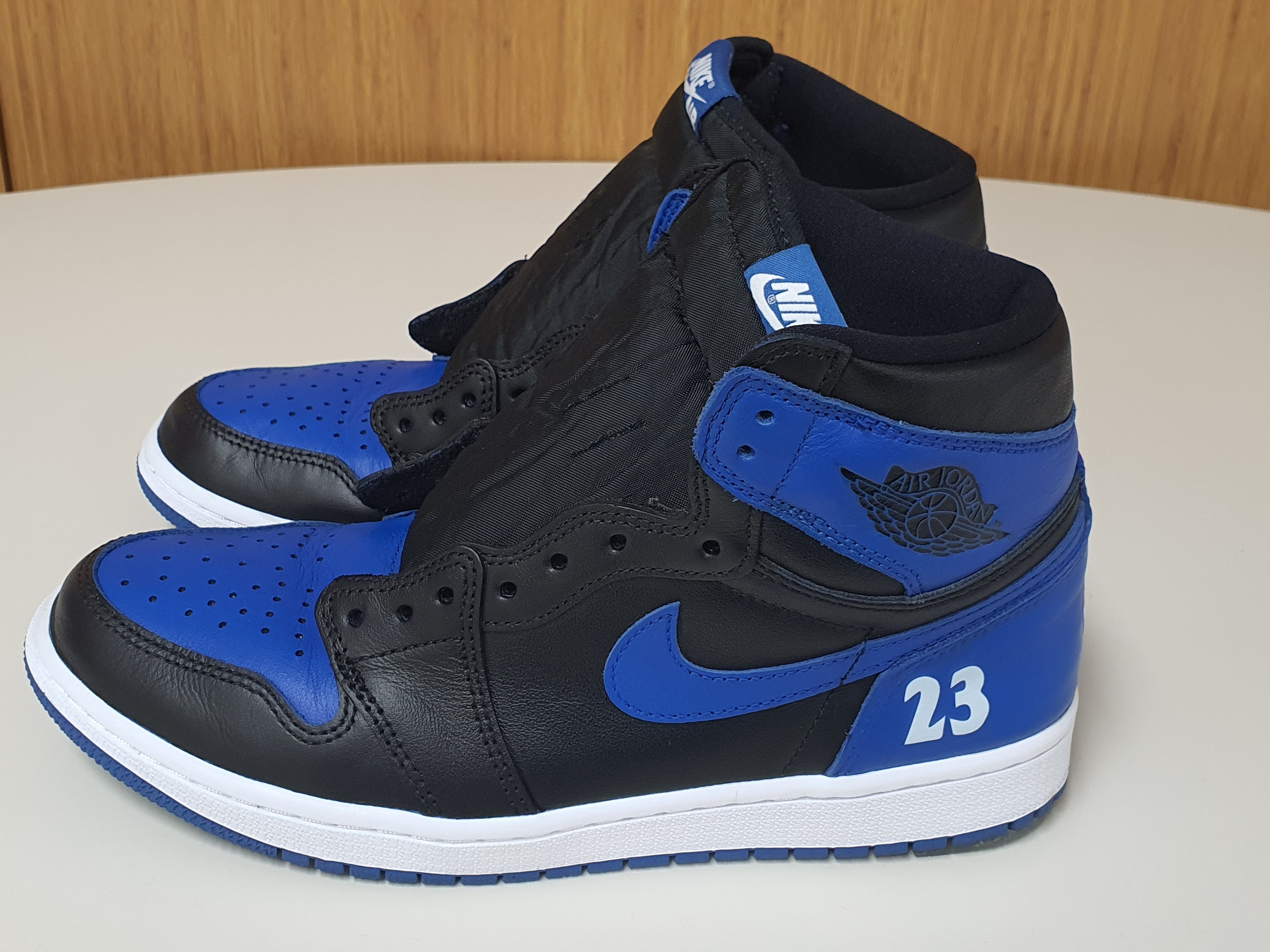 Jordan 1 Retro High OG Dark Marina Blue, Jordan 1 Retro Royal 2017 착용 스타일 - 4