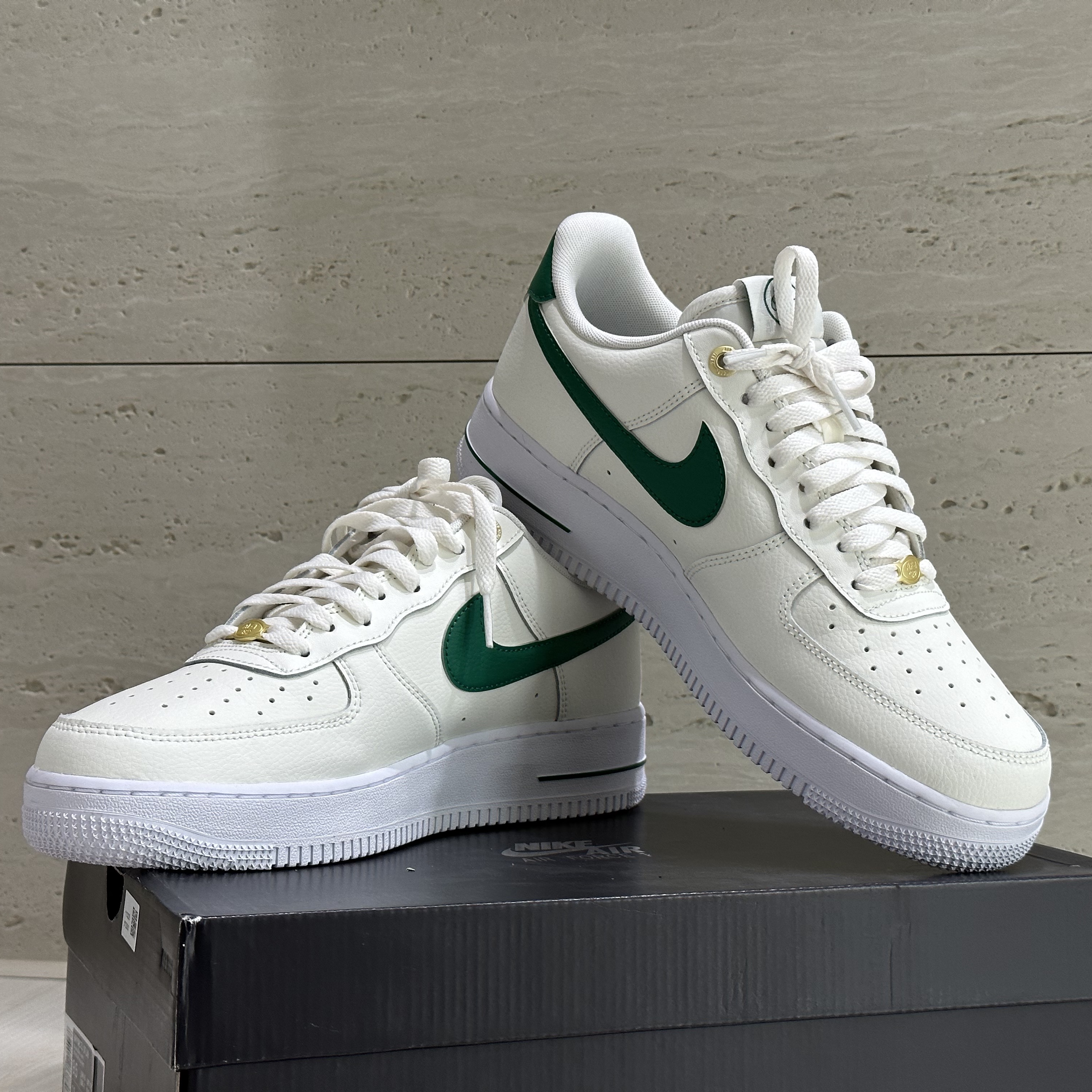 Nike Air Force 1 '07 LV8 40th Anniversary Join Forces Sail Malachite 착용 스타일 - 1