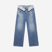 Instanfunk Women Outwaist Wide Leg Jeans Blue