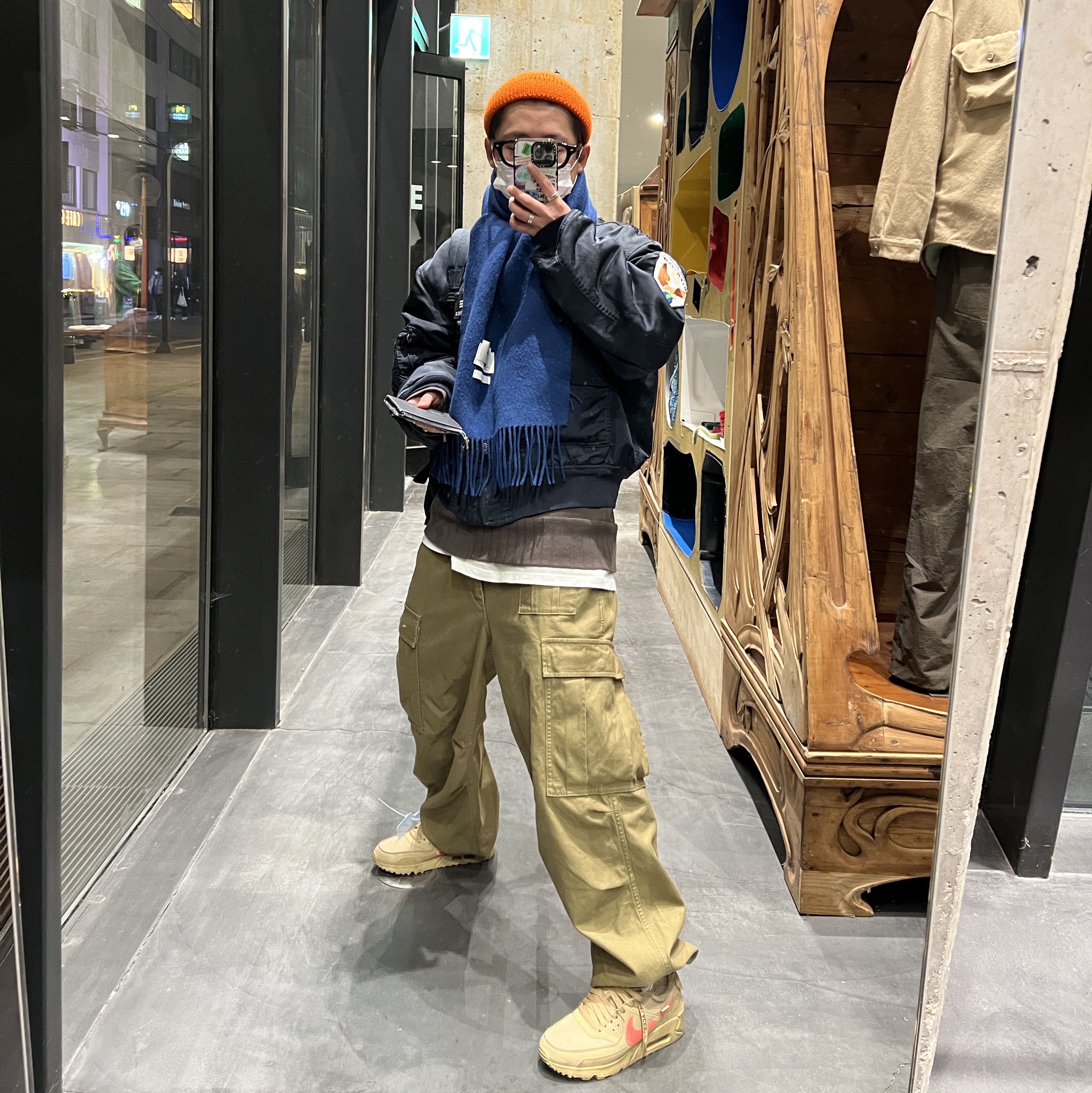 Nike x Off-White Air Max 90 V2 Desert Ore 착용 스타일 - 1