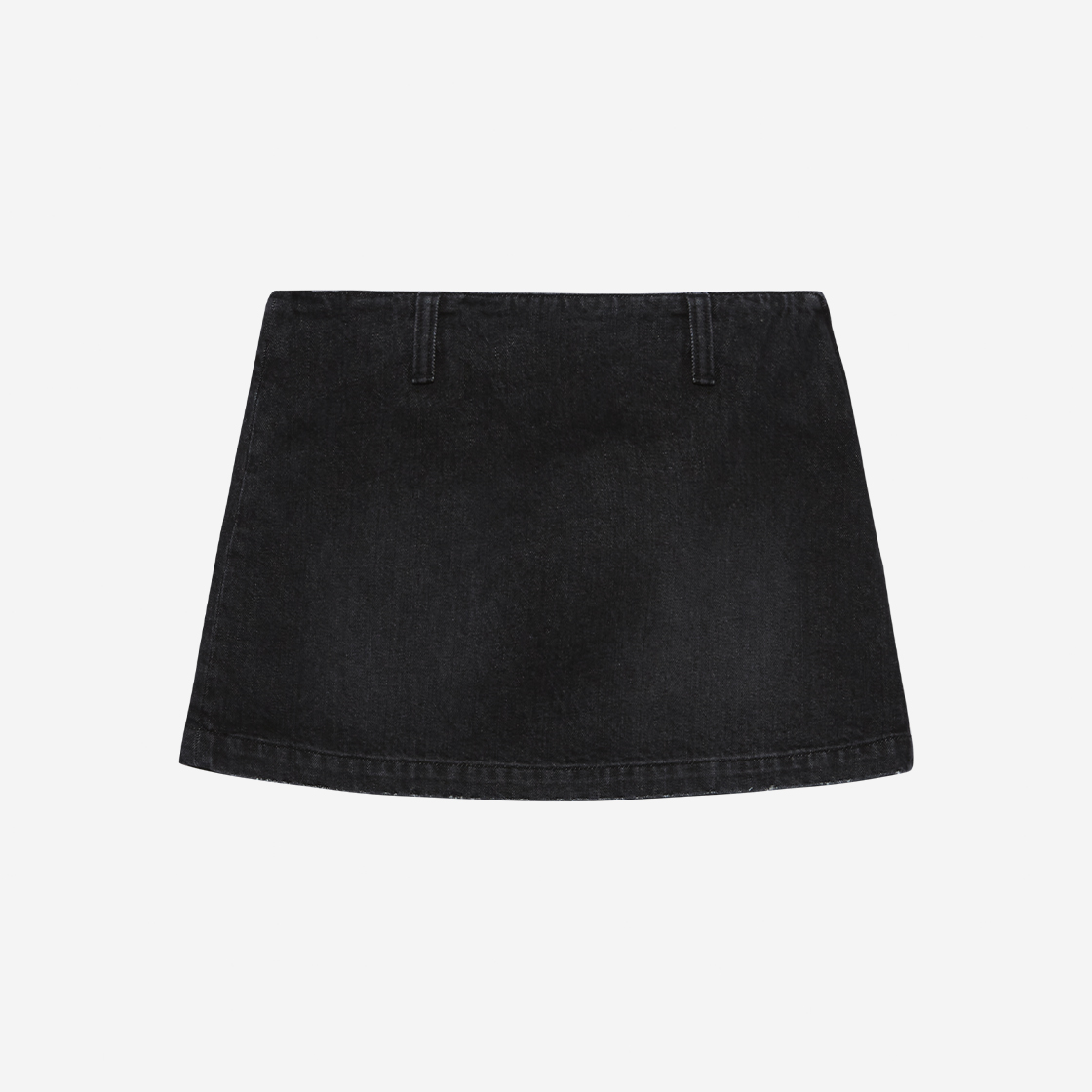 인스턴트펑크 우먼 로우라이즈 데님 미니 스커트 블랙