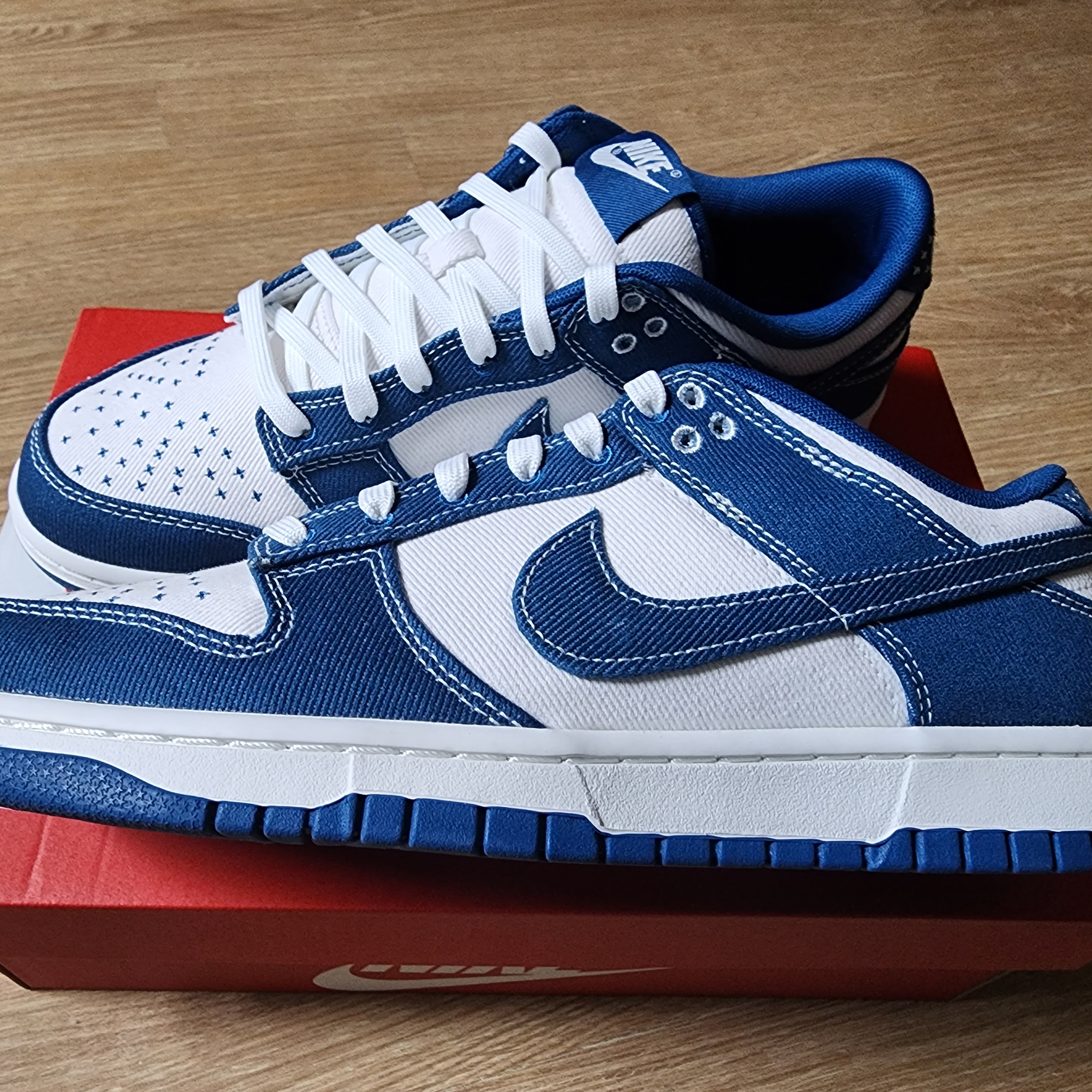 Nike Dunk Low Retro SE Industrial Blue 착용 스타일 - 4
