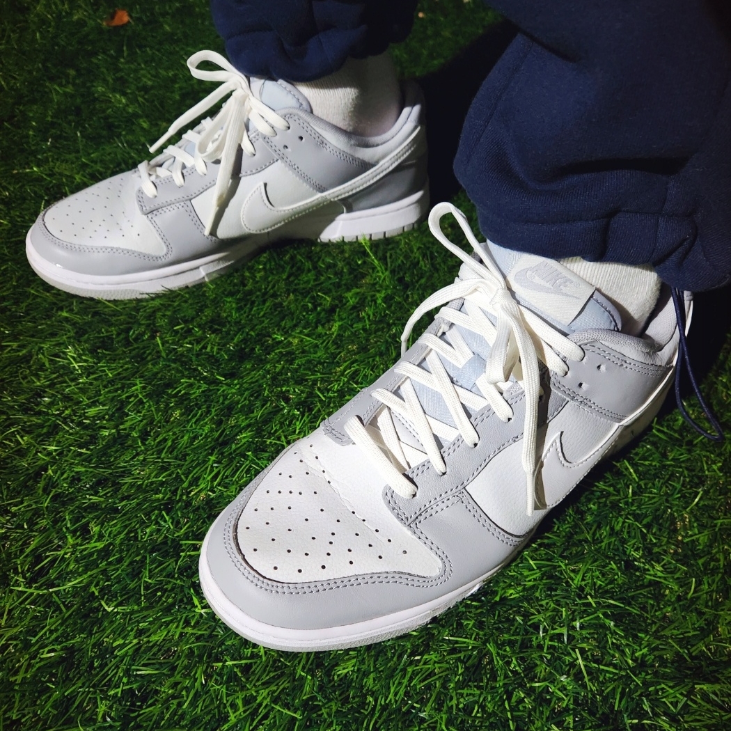 Nike Dunk Low Retro Wolf Grey 착용 스타일 - 5