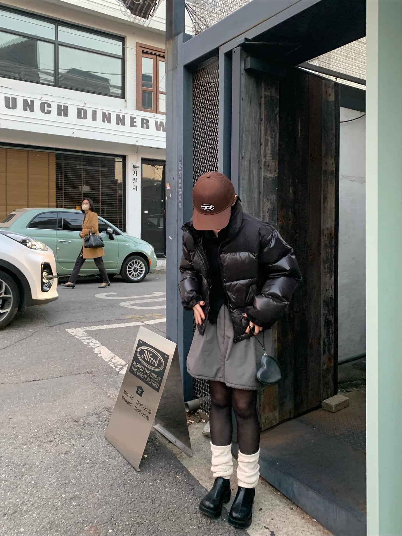 Diesel C-Rune Baseball Cap with D Logo Brown, Diesel C-Rune Baseball Cap with D Logo Beige 착용 스타일