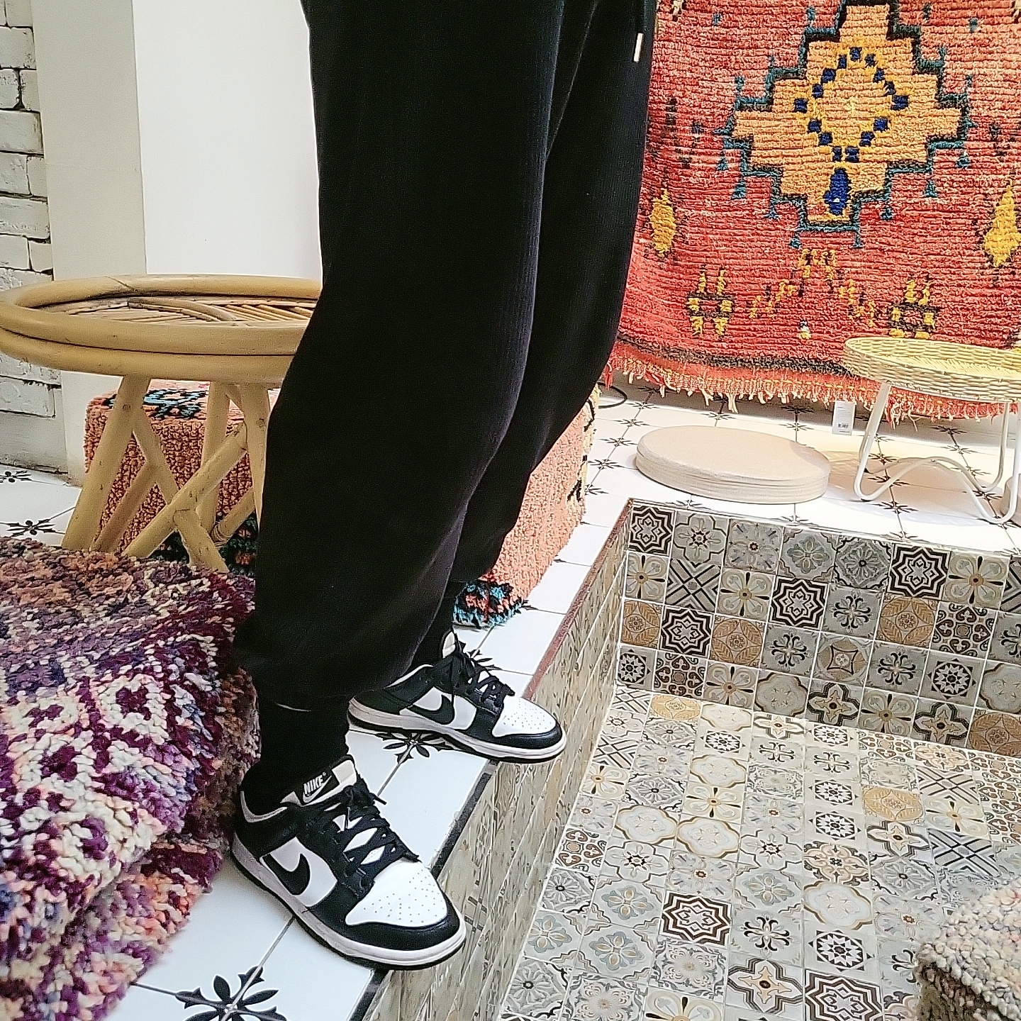 (W) Nike Dunk Low Black 착용 스타일