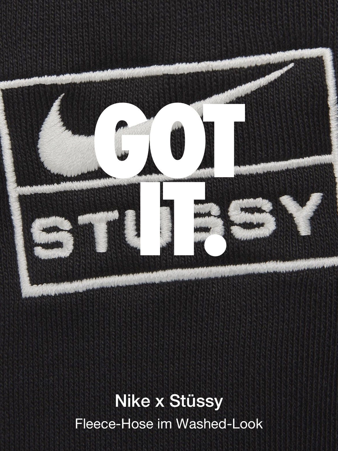 Nike x Stussy NRG Washed Fleece Pants Black (DO5296-010) 착용 스타일
