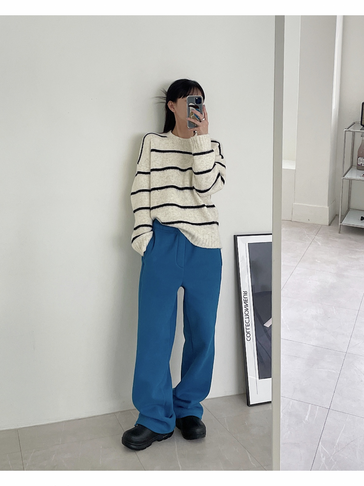 (W) UGG Tasman X Black 착용 스타일 - 1
