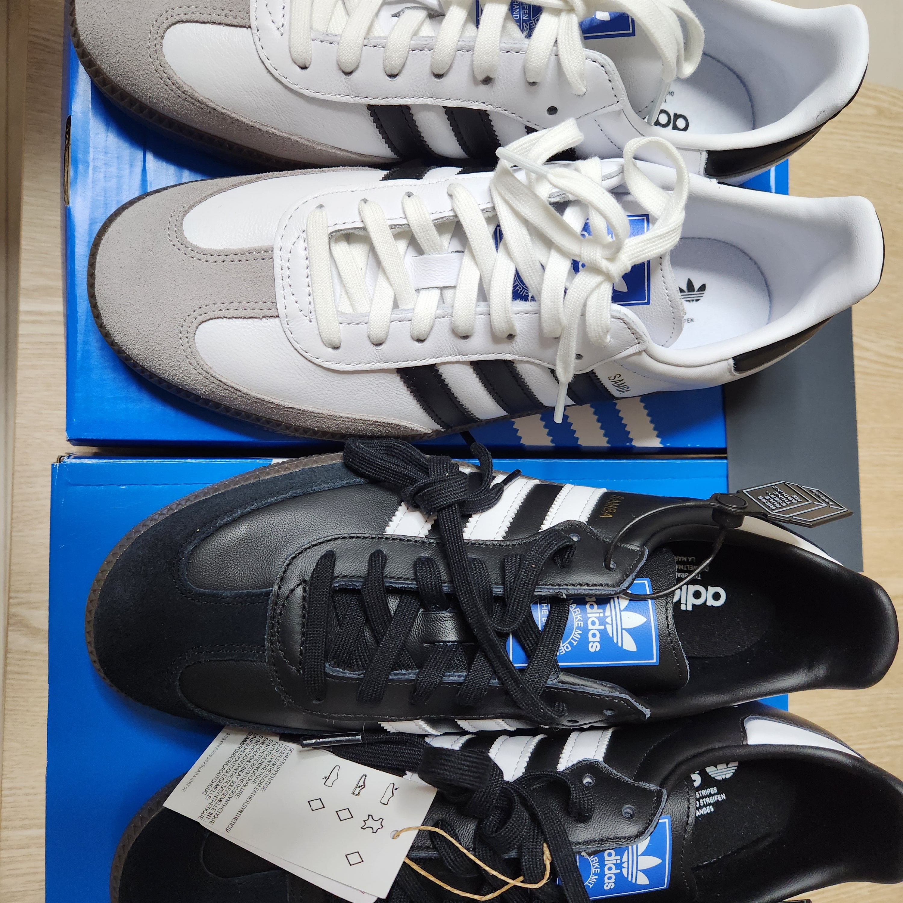 Adidas Samba OG Black White Gum, Adidas Samba OG Cloud White 착용 스타일 - 2