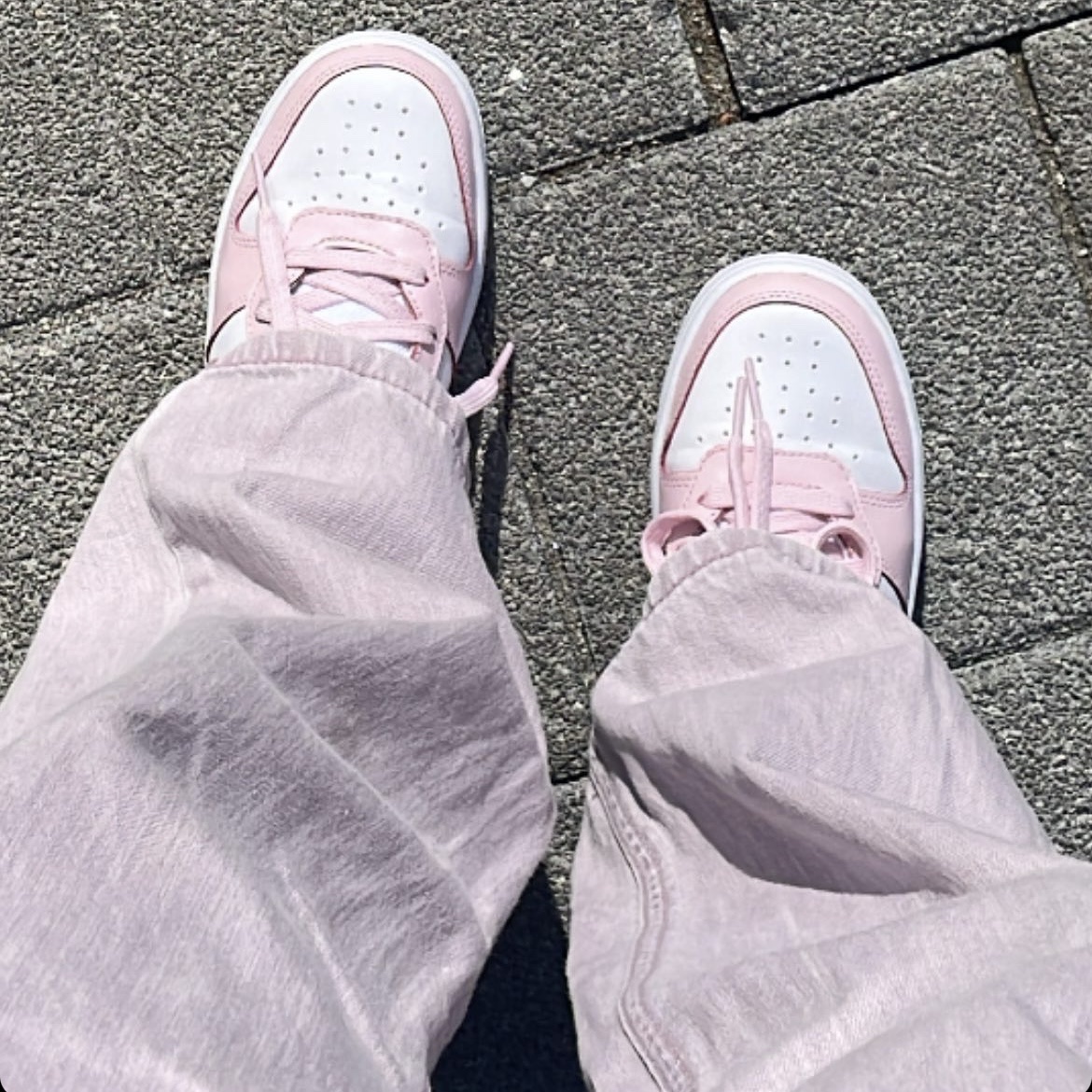 (GS) Nike Court Borough 2 SE White Pink Foam 착용 스타일 - 1