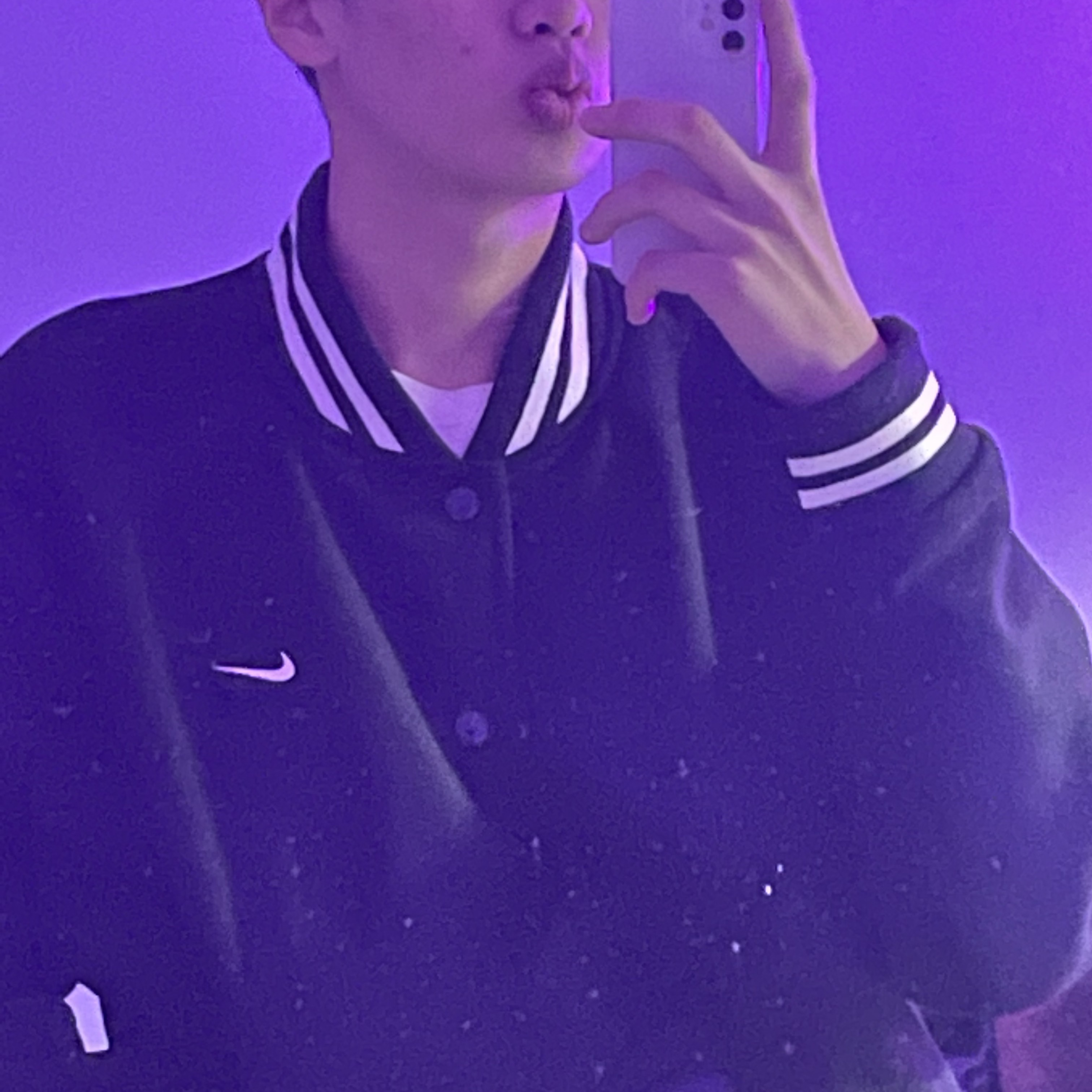 Nike NSW Authentics Varsity Jacket Black - Asia 착용 스타일 - 3