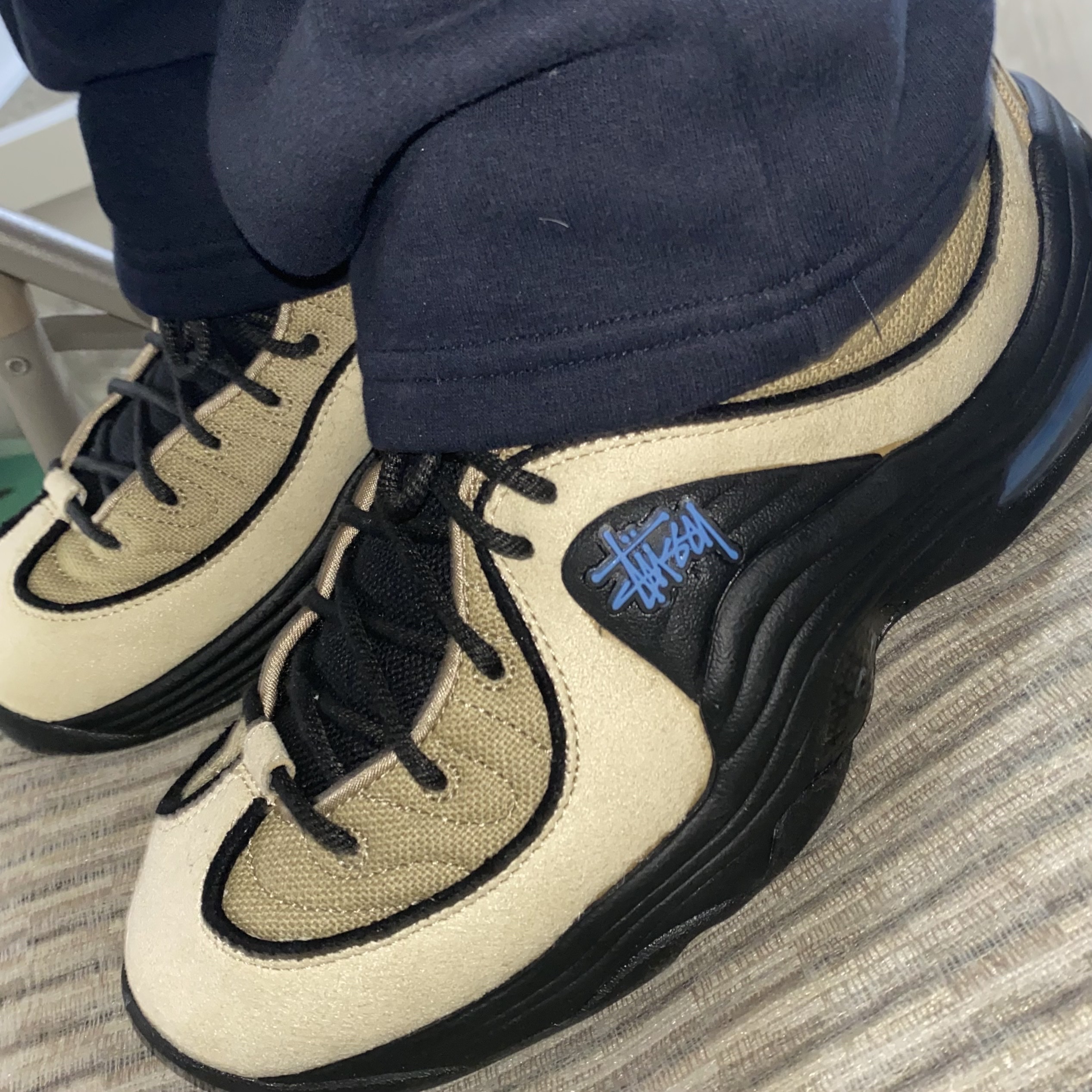 Nike x Stussy Air Penny II Rattan and Limestone 착용 스타일