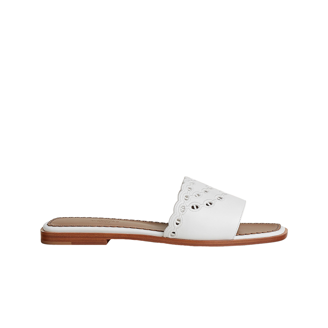 (W) Hermes Gaelle Sandal Calfskin & Blanc 상세 이미지 1