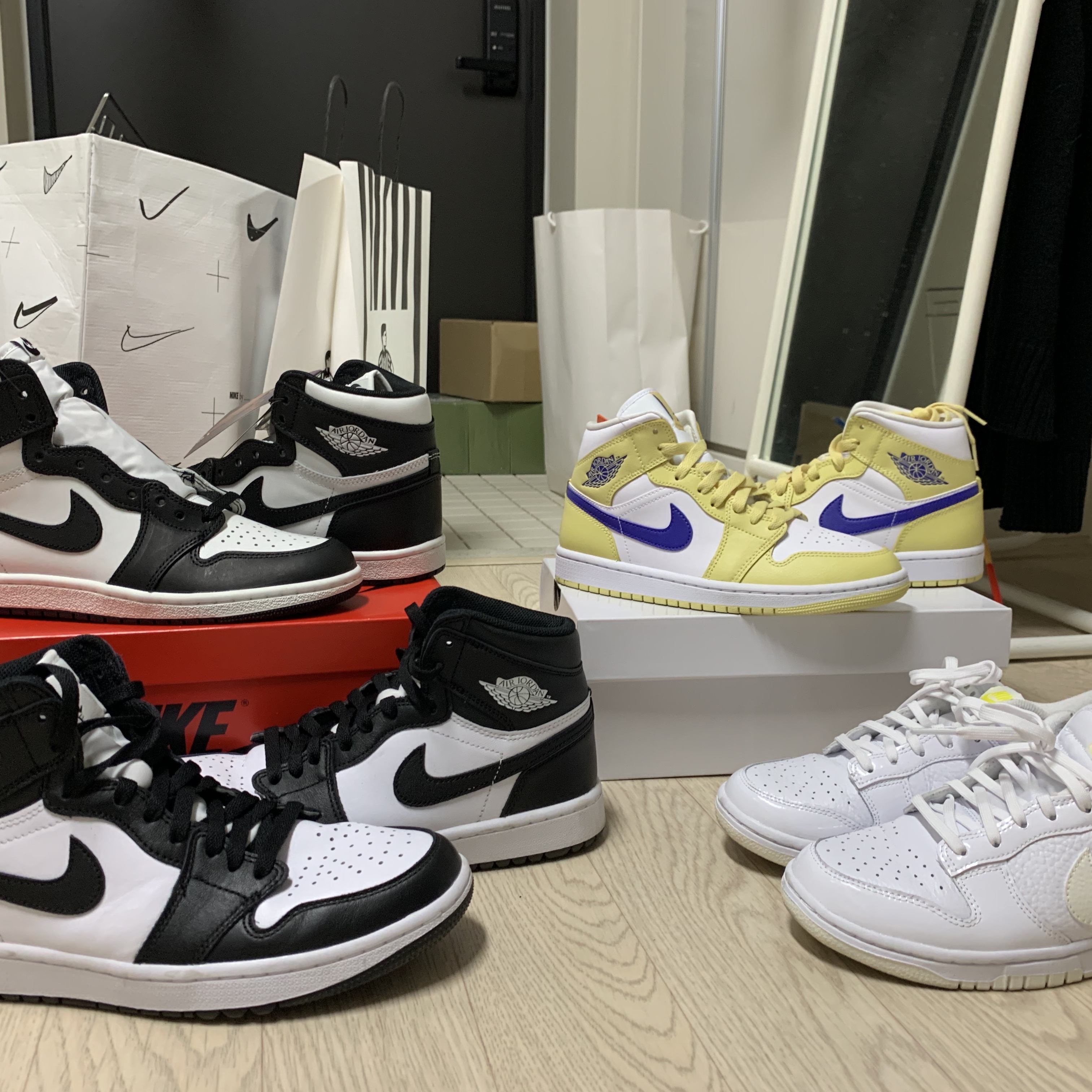 Jordan 1 High Golf White Black, Jordan 1 High 85 Black White 착용 스타일