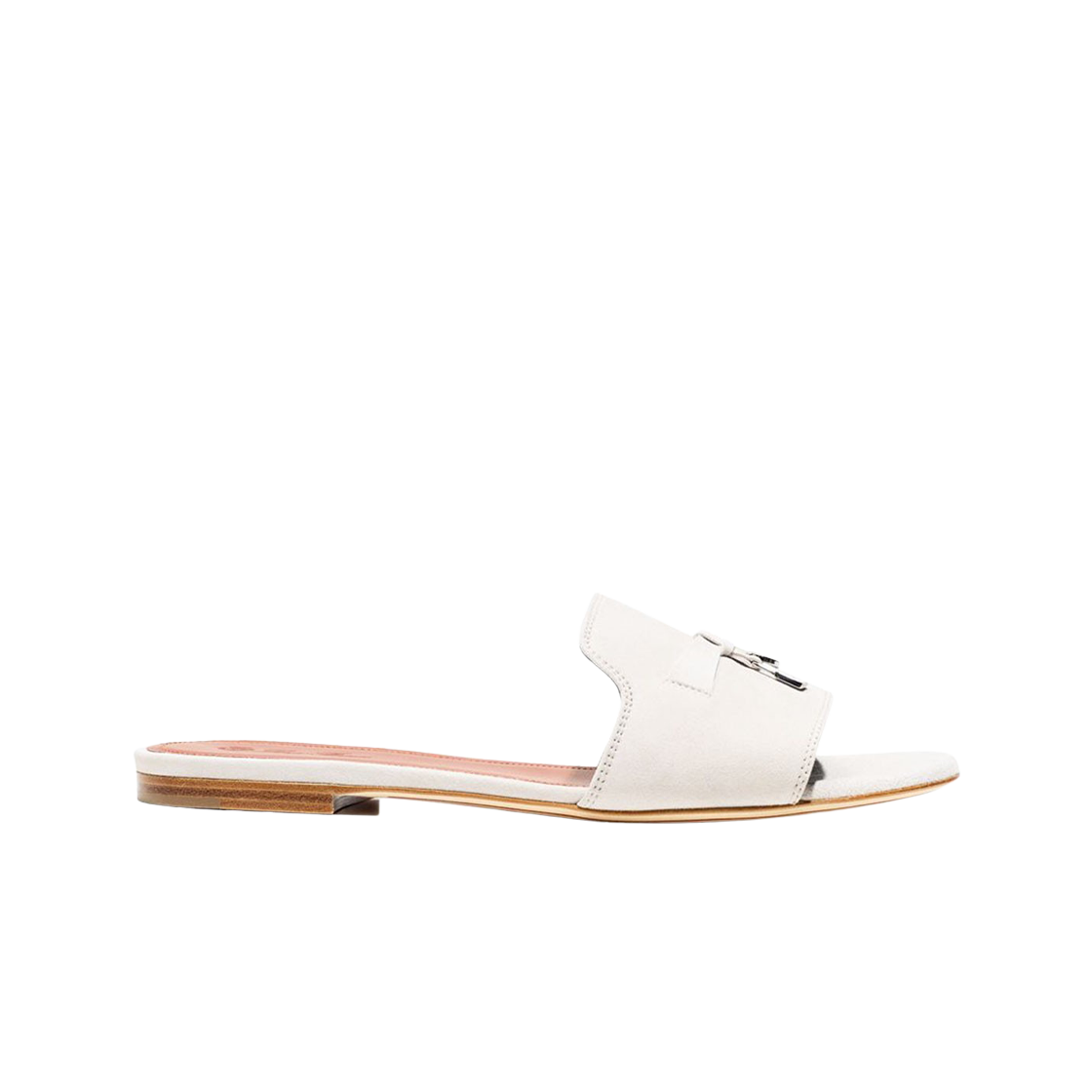 (W) 로로 피아나 썸머 참 스웨이드 샌들 위스퍼 화이트((W) Loro Piana Summer Charms Suede Sandal Whisper White) - 1
