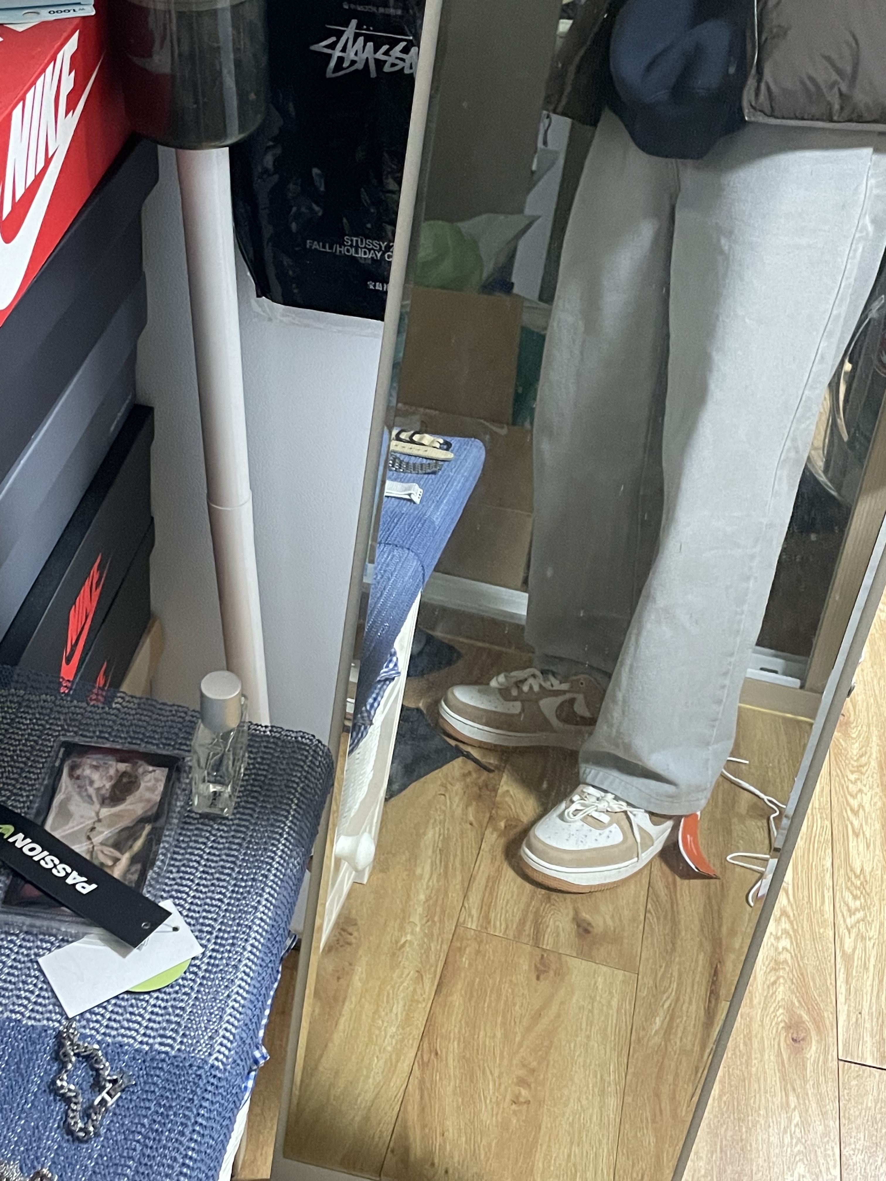 (W) Nike Air Force 1 LXX Flax 착용 스타일 - 2