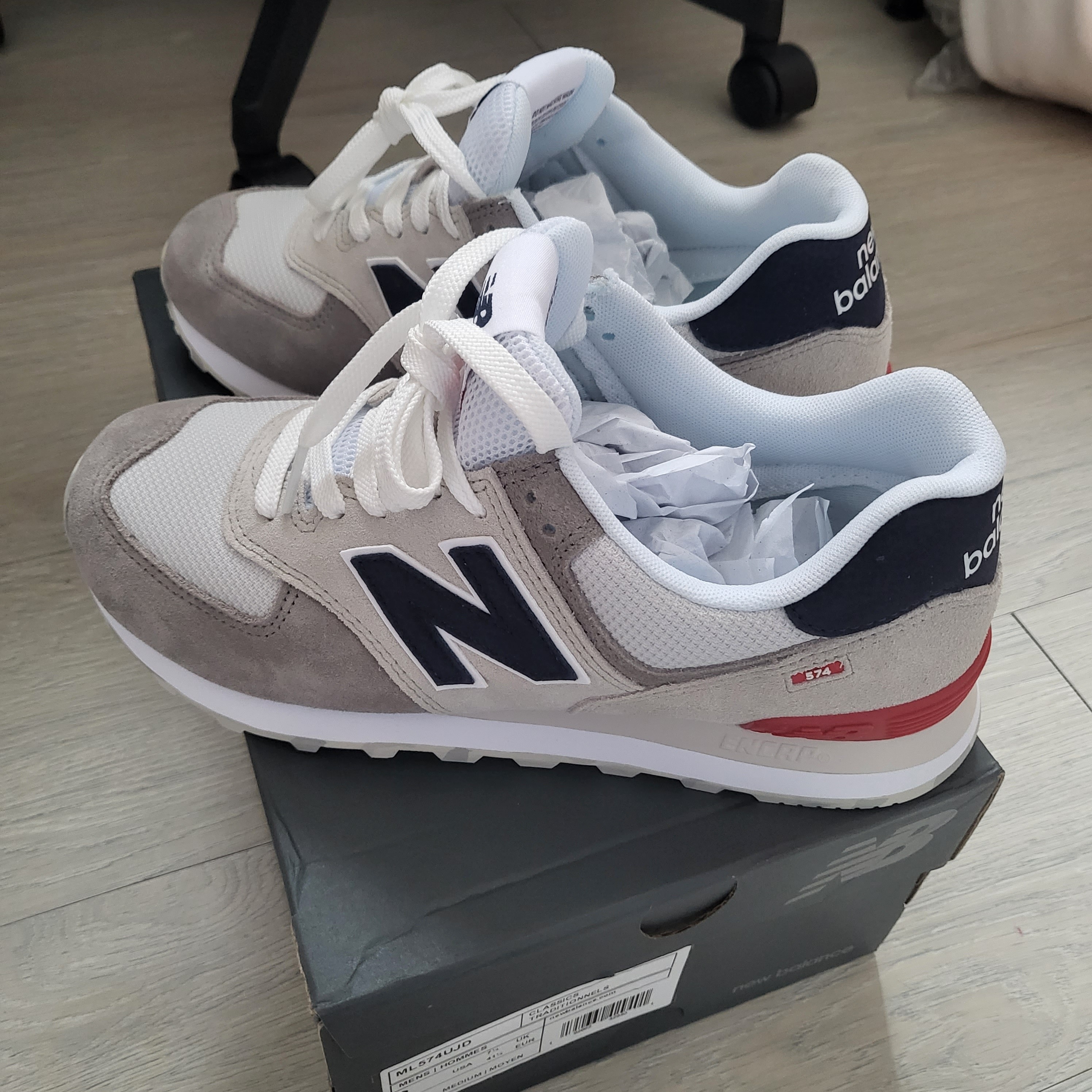 New Balance 574 Grey Nimbus Cloud 착용 스타일 - 1