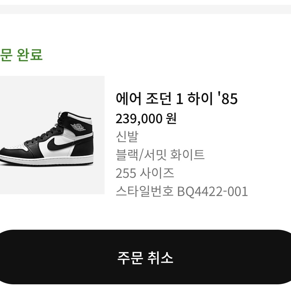 Jordan 1 High 85 Black White 착용 스타일 - 1