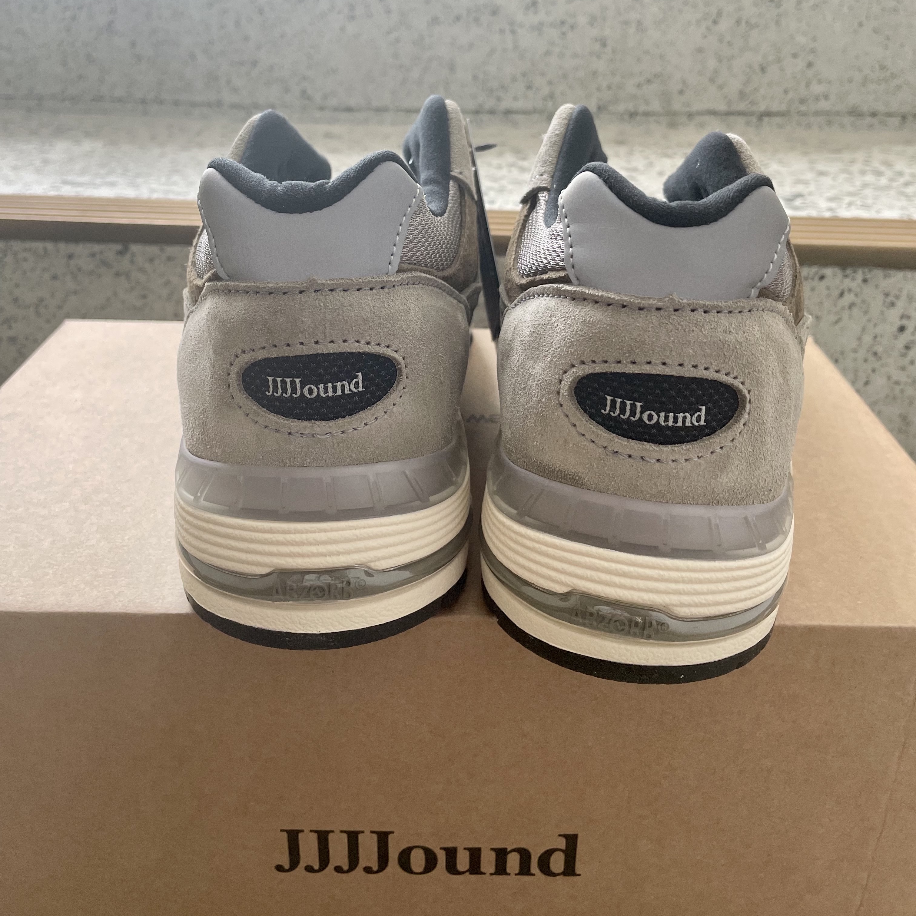 (W) New Balance x JJJJound 991 Made in UK Grey 착용 스타일 - 2