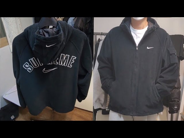 Supreme x Nike Arc Corduroy Hooded Jacket Black - 22SS 착용 스타일