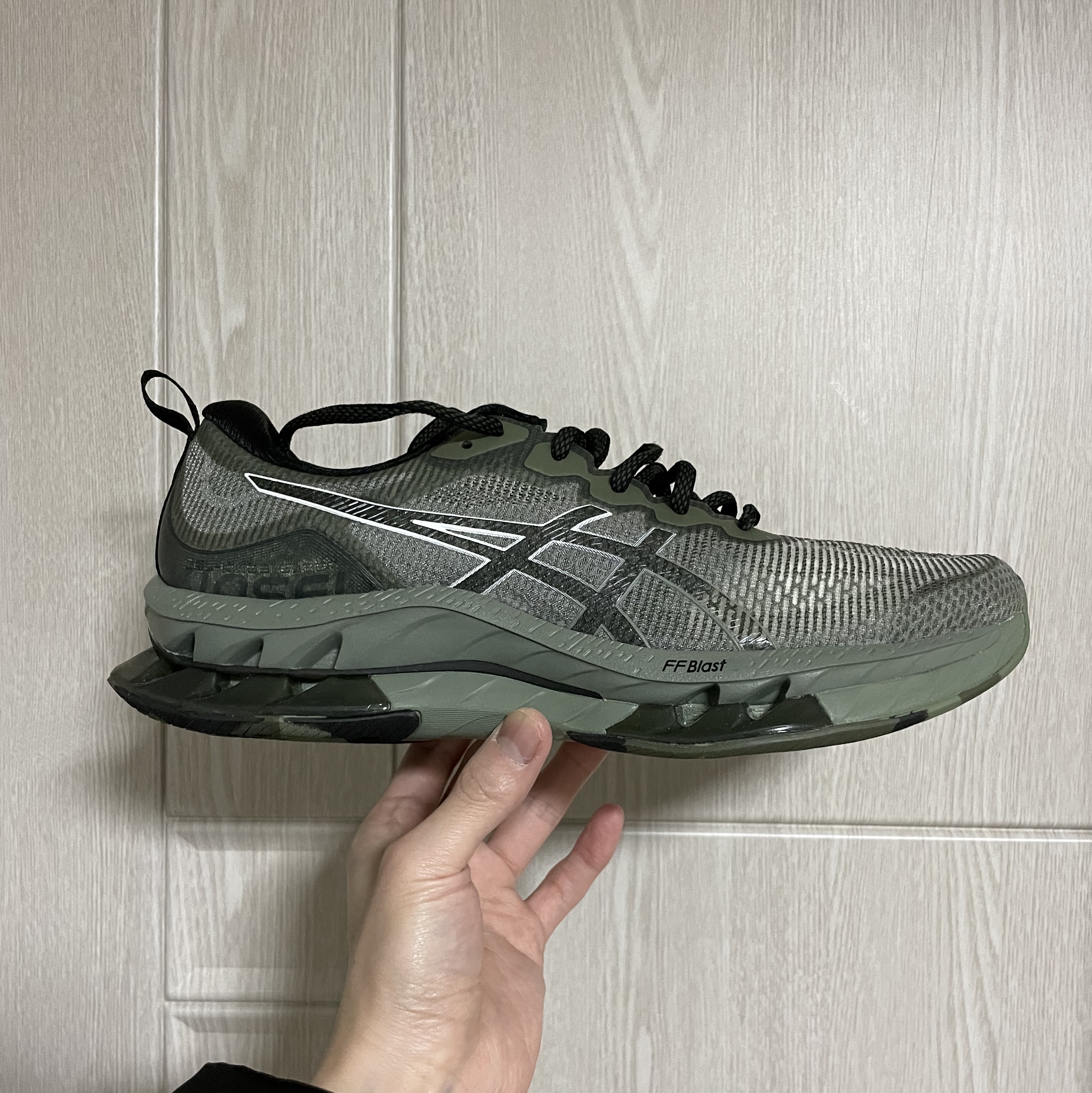 Asics Gel-Kinsei Blast LE Linchen Green White 착용 스타일 - 1