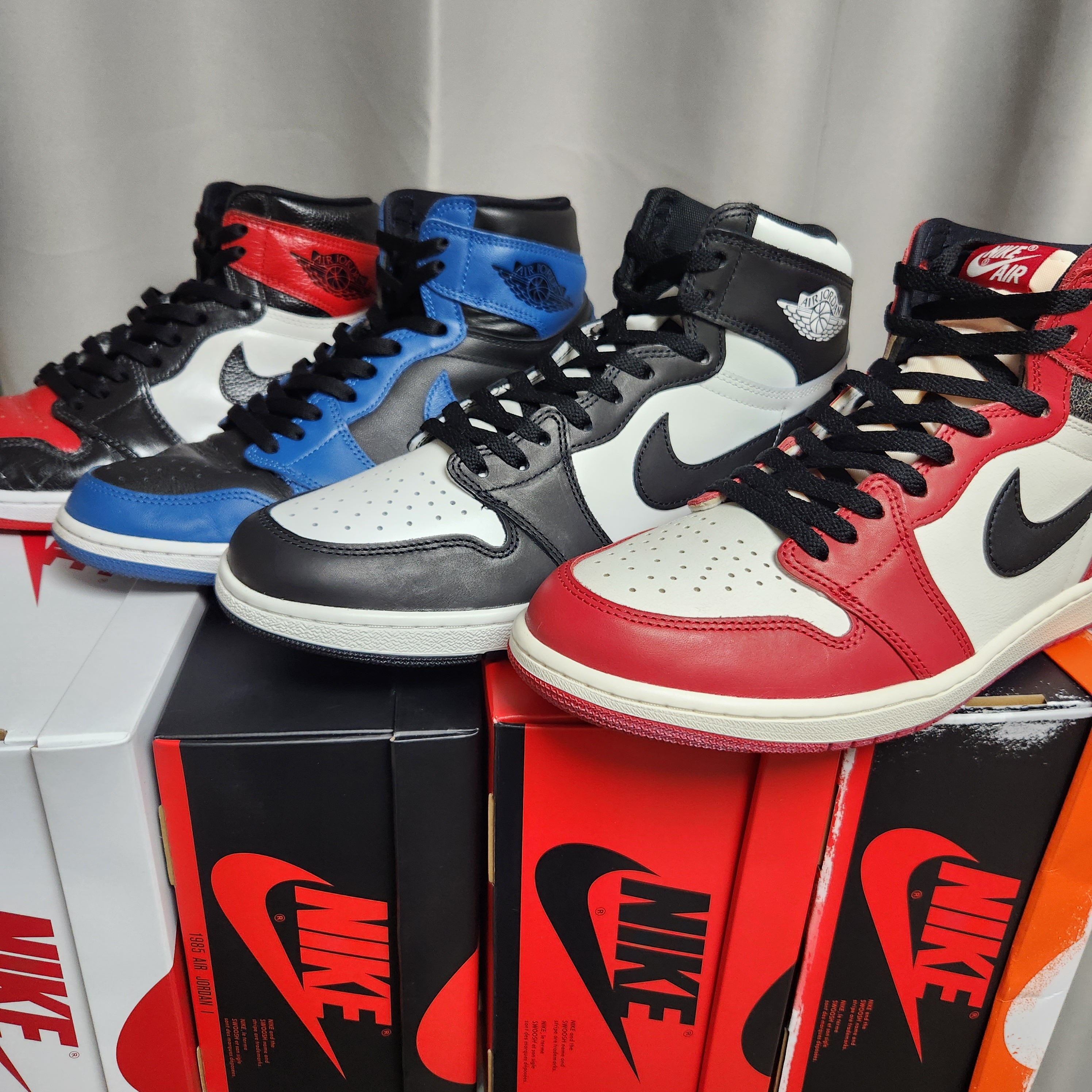 Jordan 1 Retro High OG Chicago 2022, Jordan 1 High 85 Black White 착용 스타일