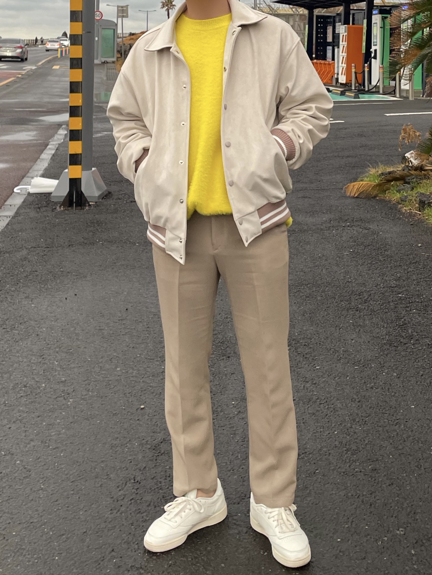 Reebok Club C 85 Vintage Chalk Green 착용 스타일 - 2