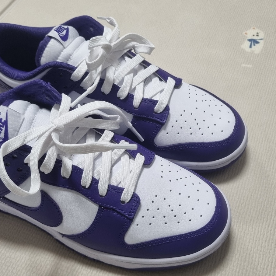 Nike Dunk Low Retro Championship Court Purple 착용 스타일 - 1