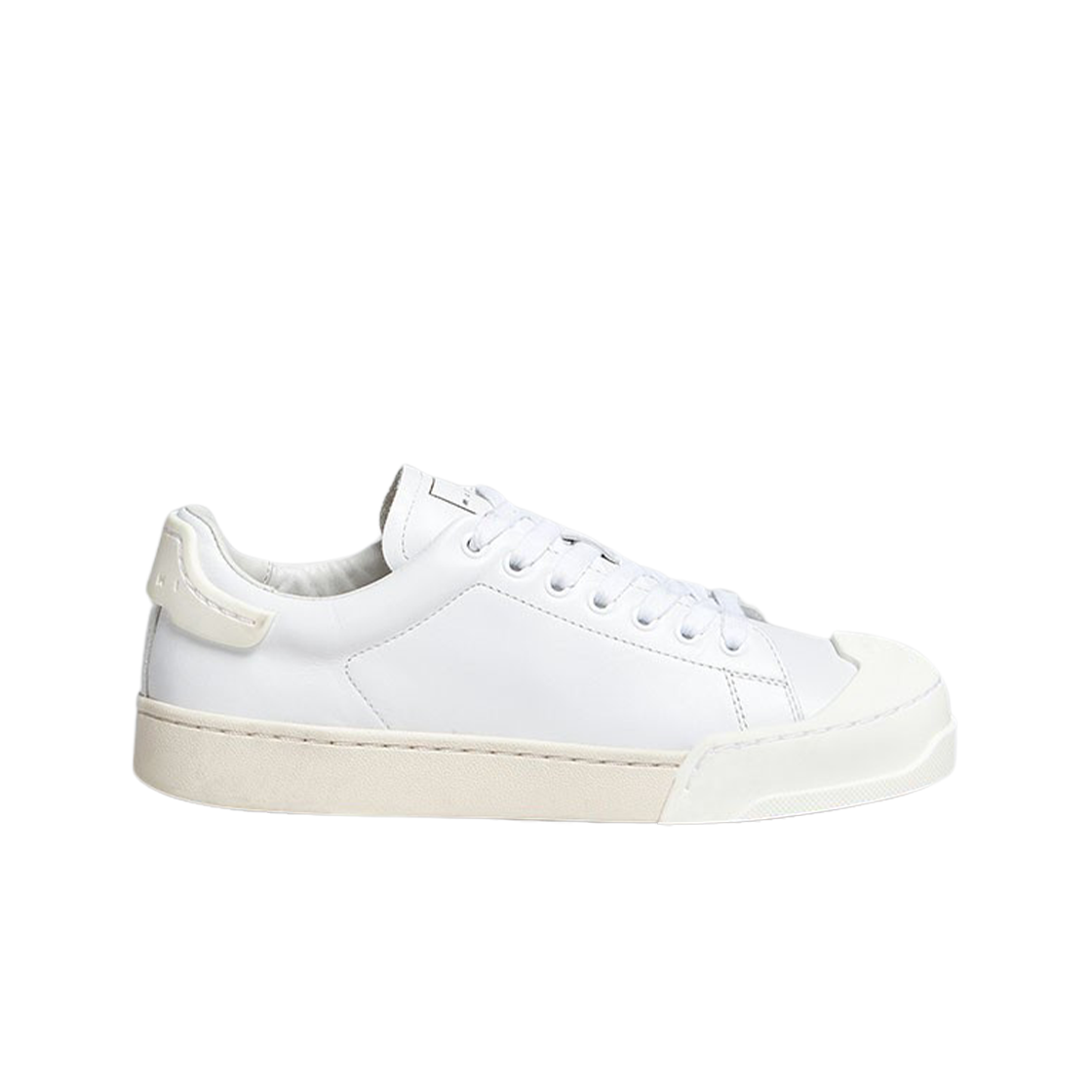 (W) 마르니 레더 다다 범퍼 스니커즈 릴리 화이트((W) Marni Leather Dada Bumper Sneakers Lily White)