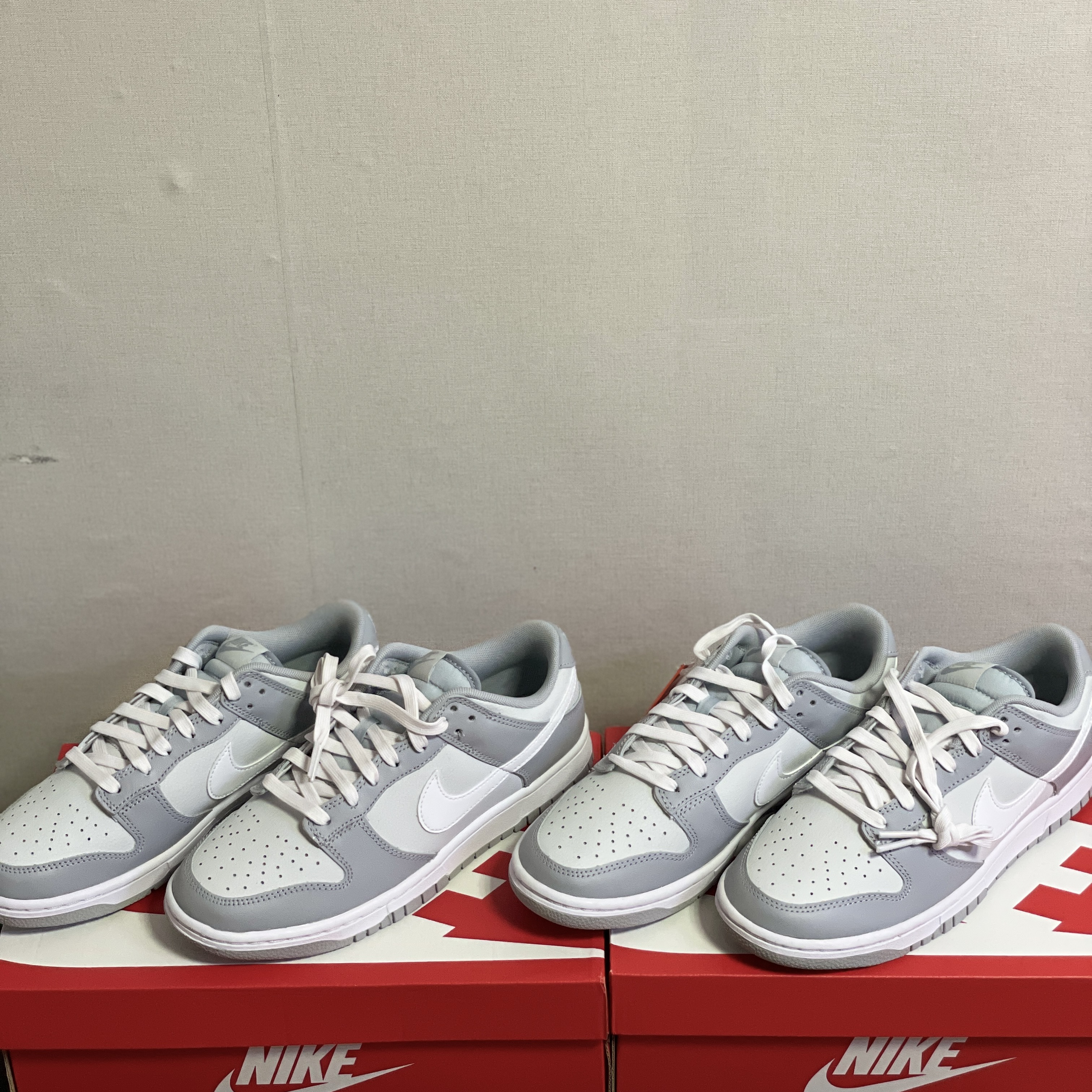 Nike Dunk Low Retro Wolf Grey 착용 스타일 - 1