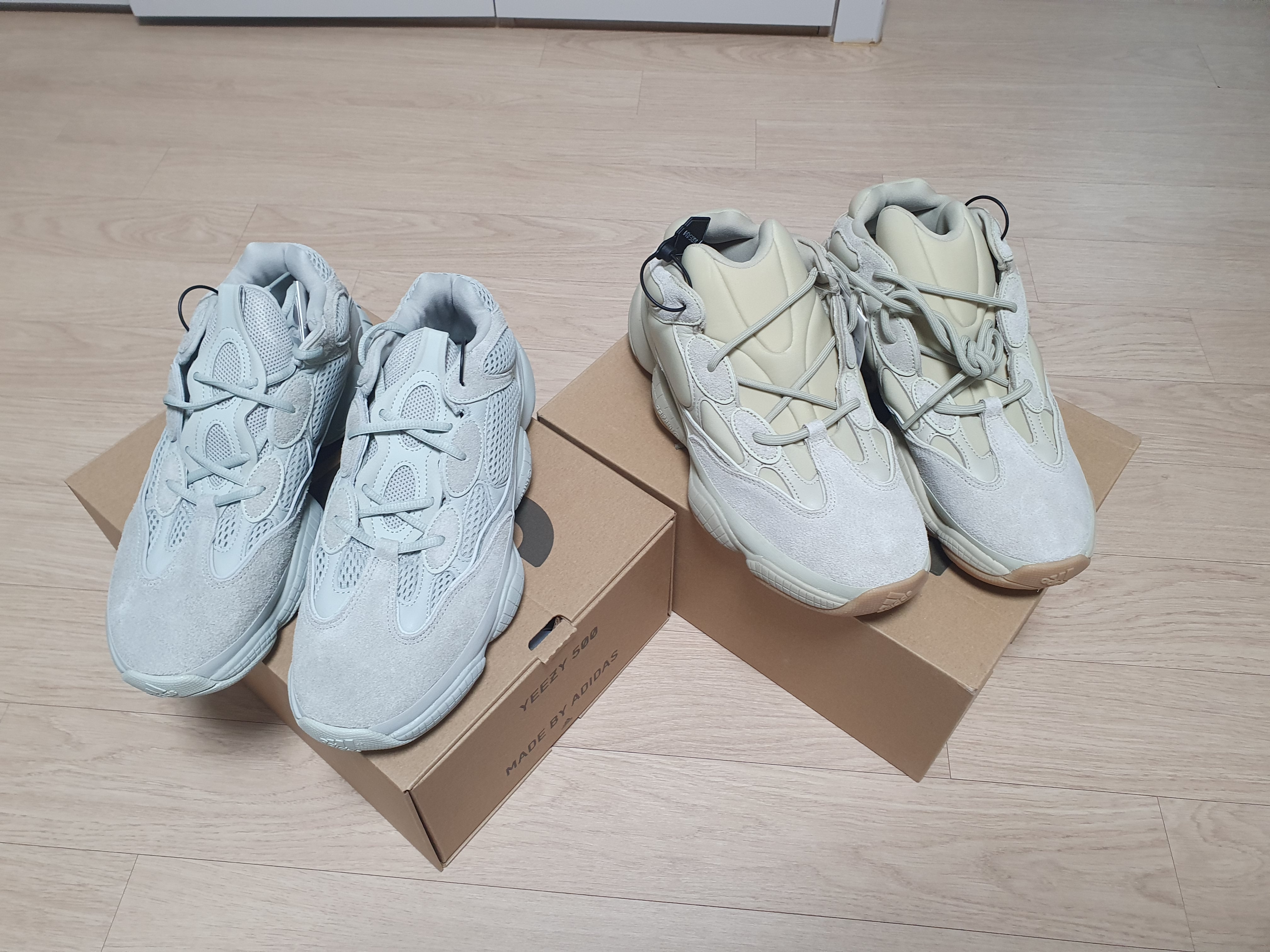 Adidas Yeezy 500 Salt, Adidas Yeezy 500 Stone 착용 스타일
