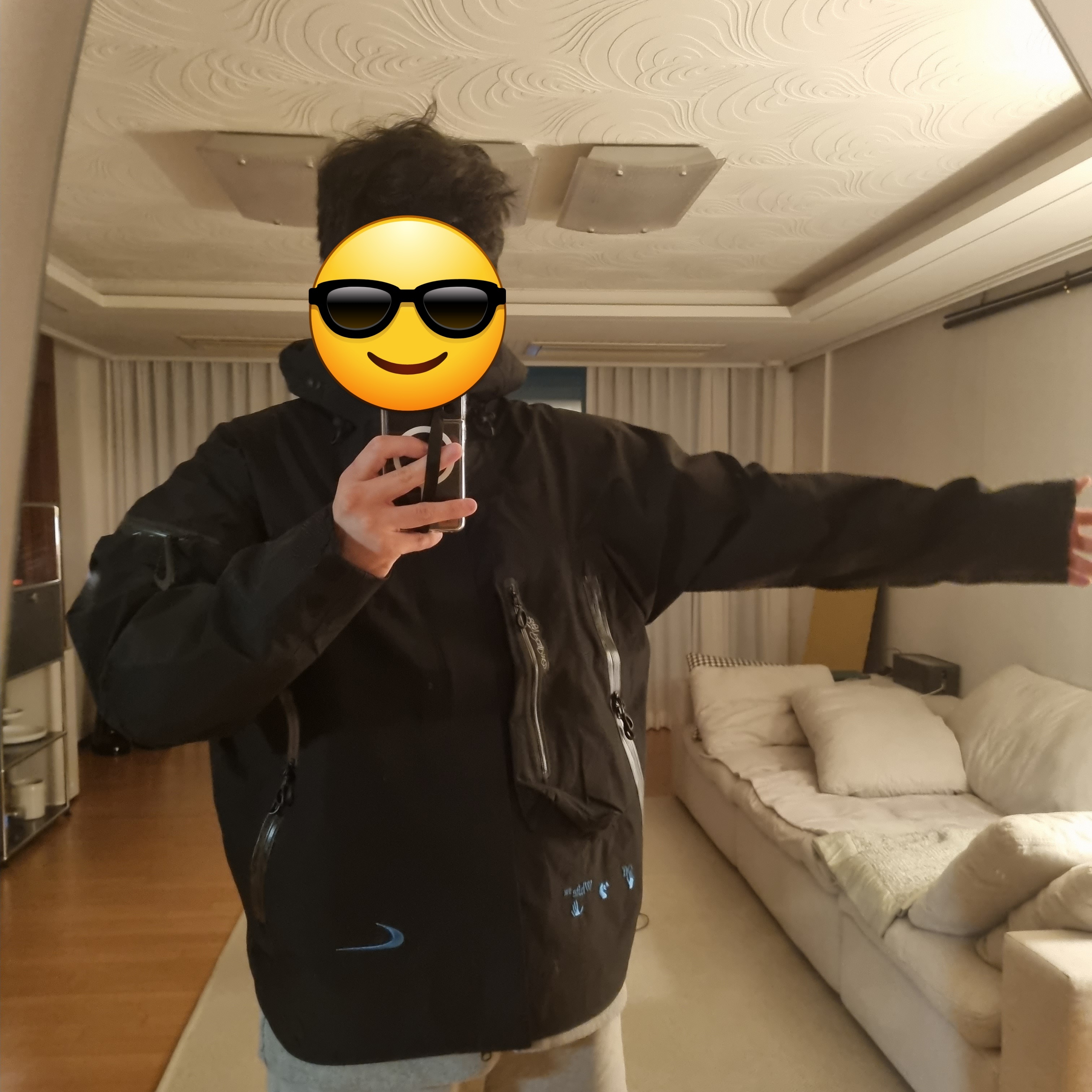Nike x Off-White NRG Gore-Tex Jacket Black - US/EU 착용 스타일