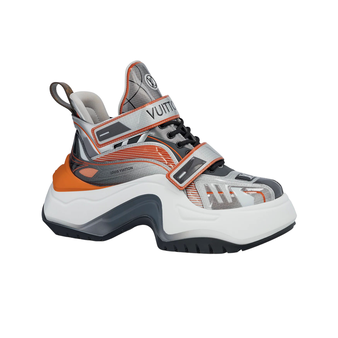 (W) 루이비통 LV 아치라이트 2.0 플랫폼 스니커즈((W) Louis Vuitton LV Archlight 2.0 Platform Sneakers Orange Silver) - 1