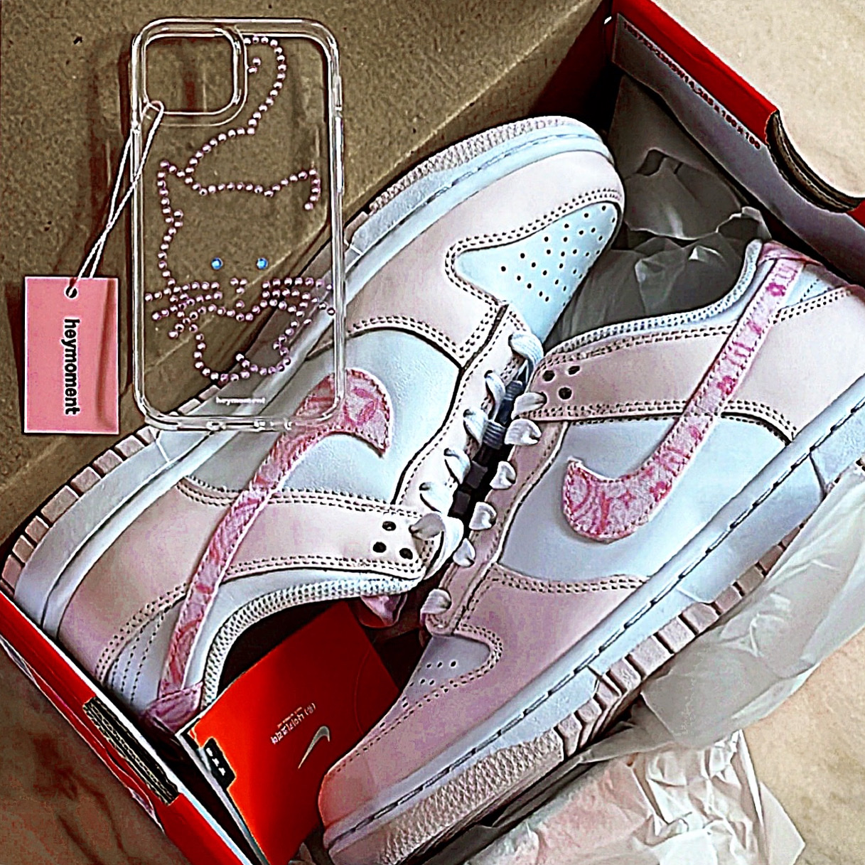 (W) Nike Dunk Low Pearl Pink 착용 스타일