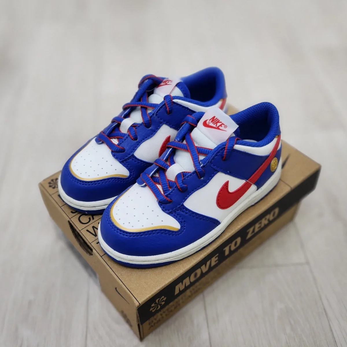 (TD) Nike Dunk Low Game Royal University Red 착용 스타일 - 2